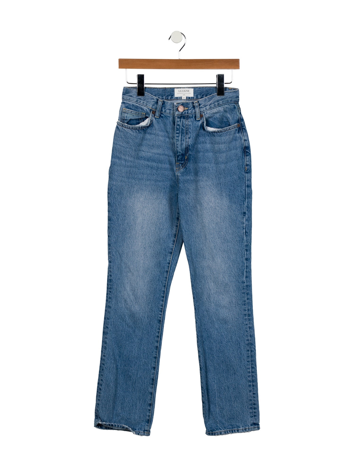 La Ligne High-Rise Straight Leg Jeans