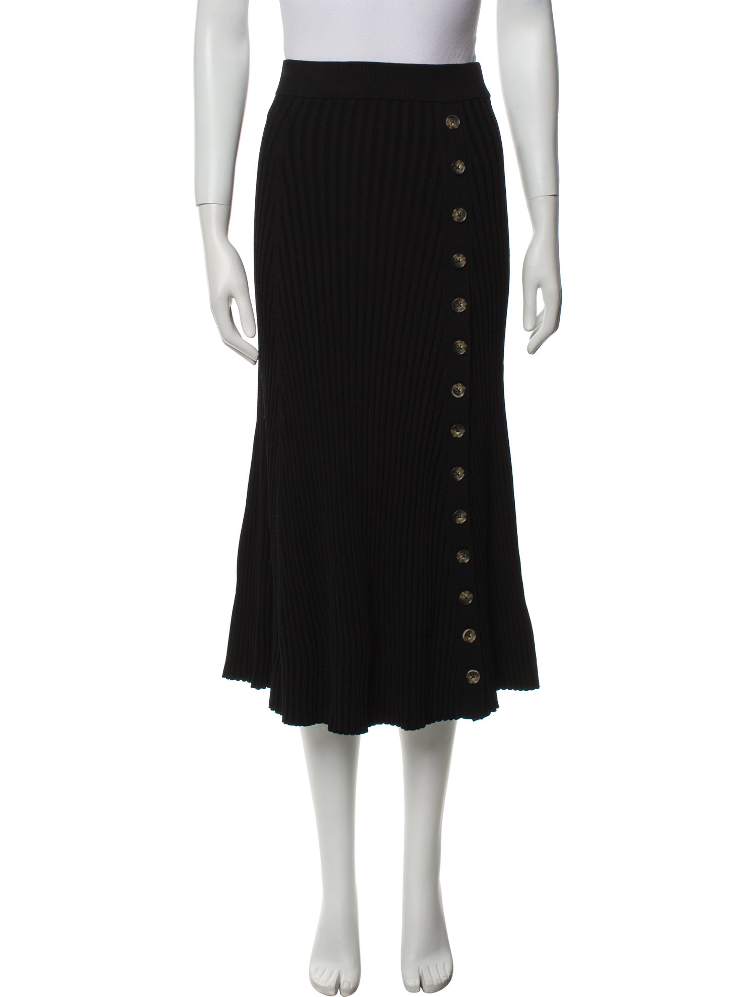 La Ligne Merino Wool Midi Length Skirt