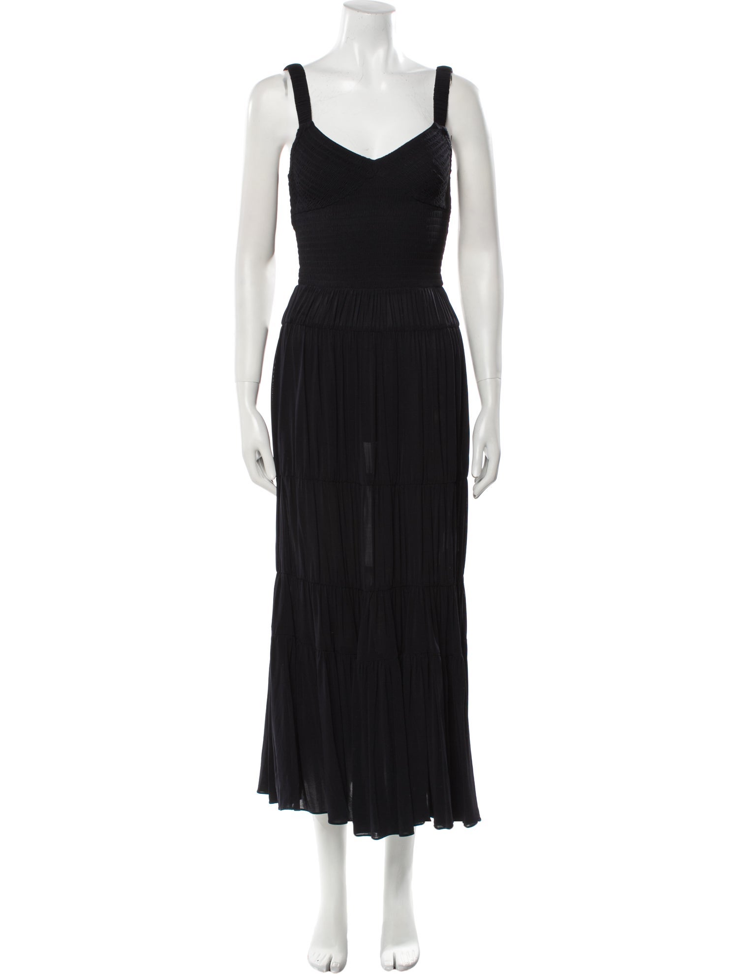 La Ligne V-Neck Long Dress