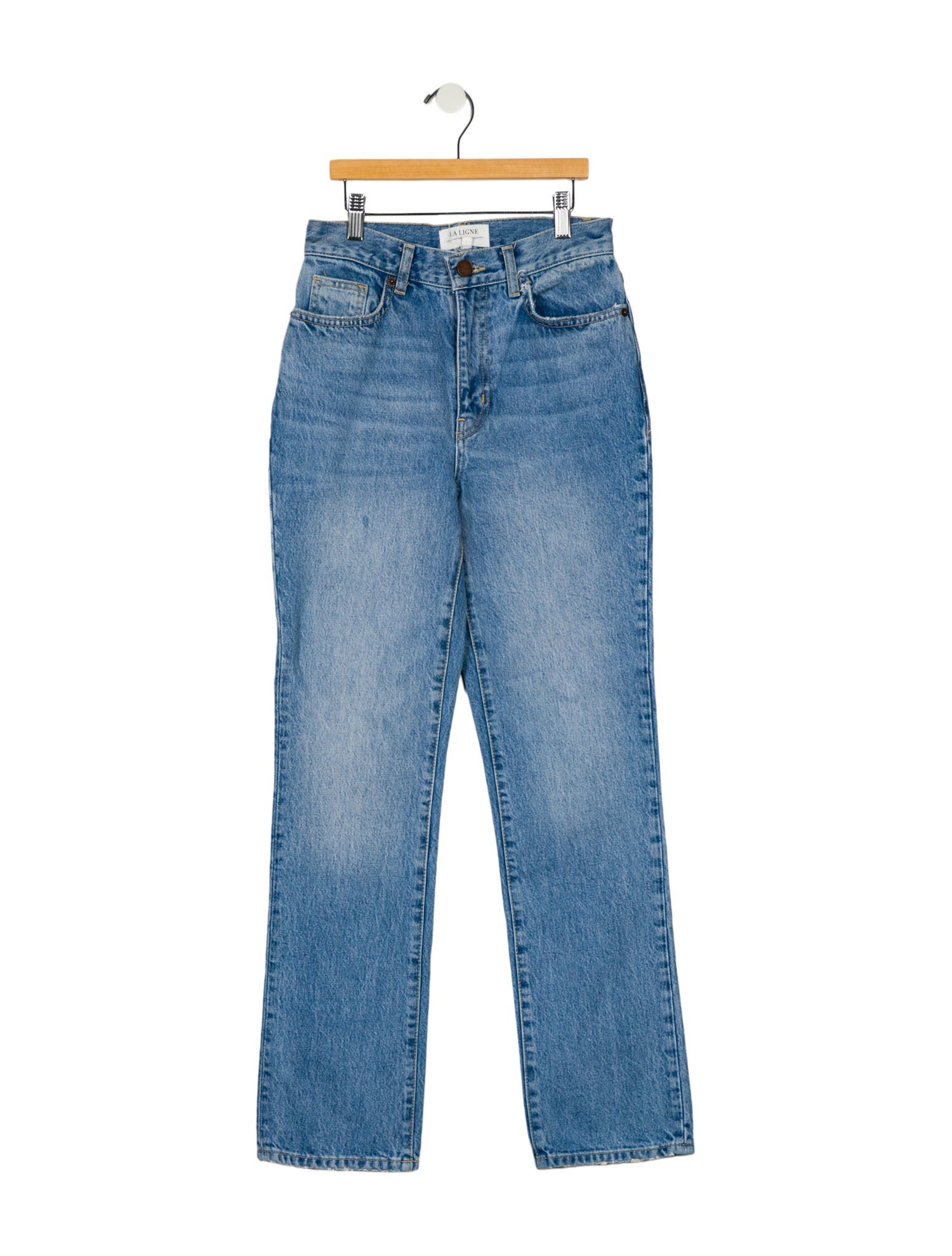 La Ligne Mid-Rise Straight Leg Jeans
