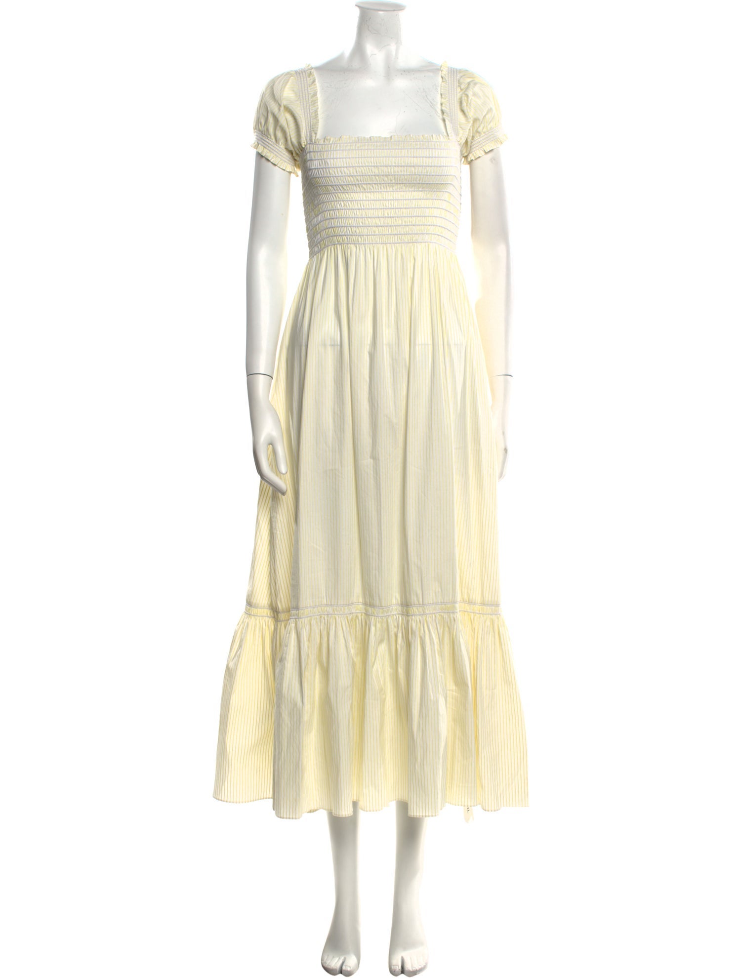 La Ligne Square Neckline Midi Length Dress