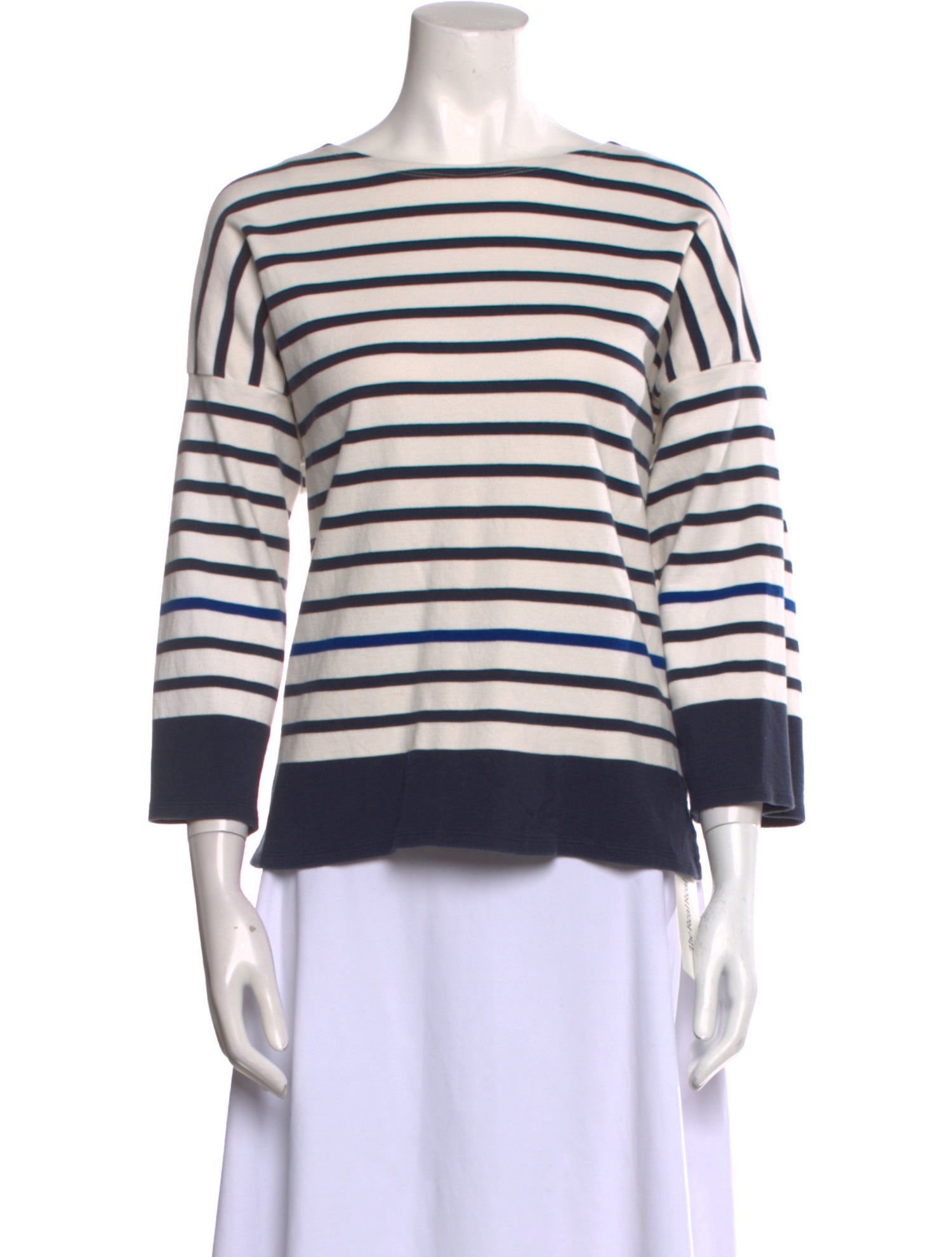 La Ligne Striped Bateau Neckline Top