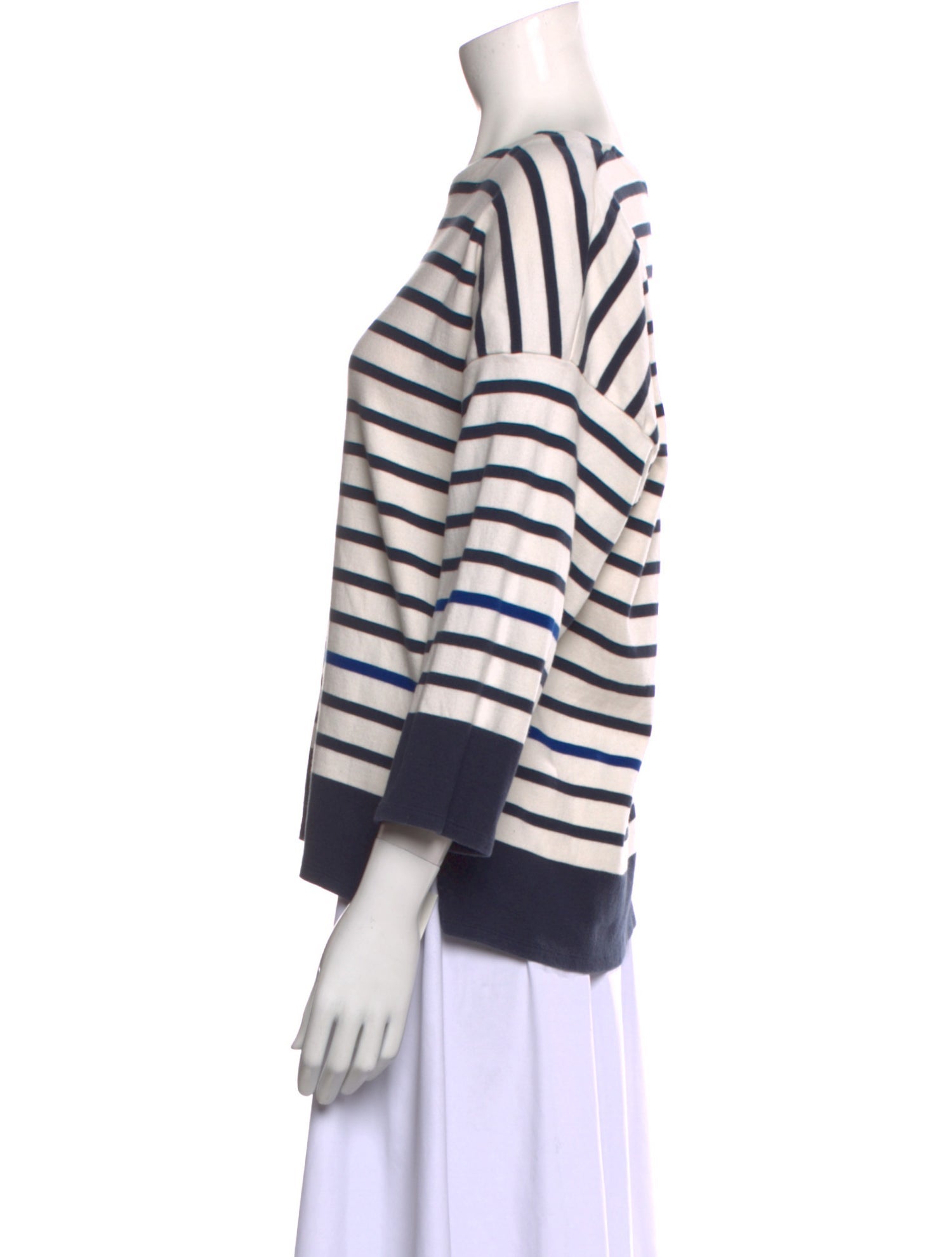 La Ligne Striped Bateau Neckline Top