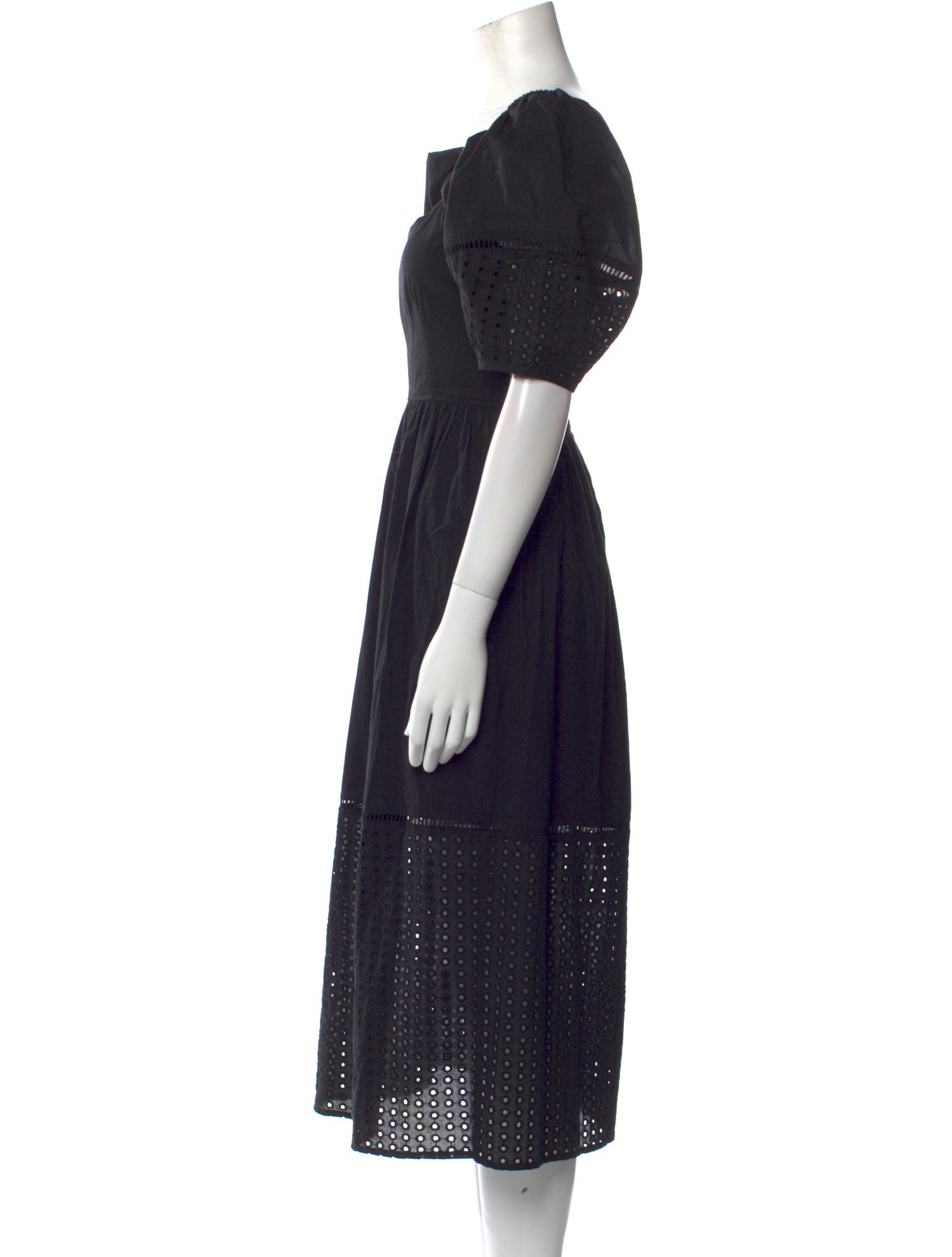 La Ligne Square Neckline Midi Length Dress