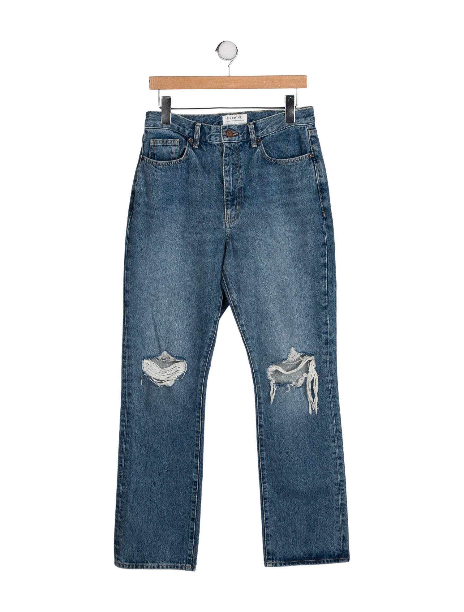 La Ligne High-Rise Straight Leg Jeans