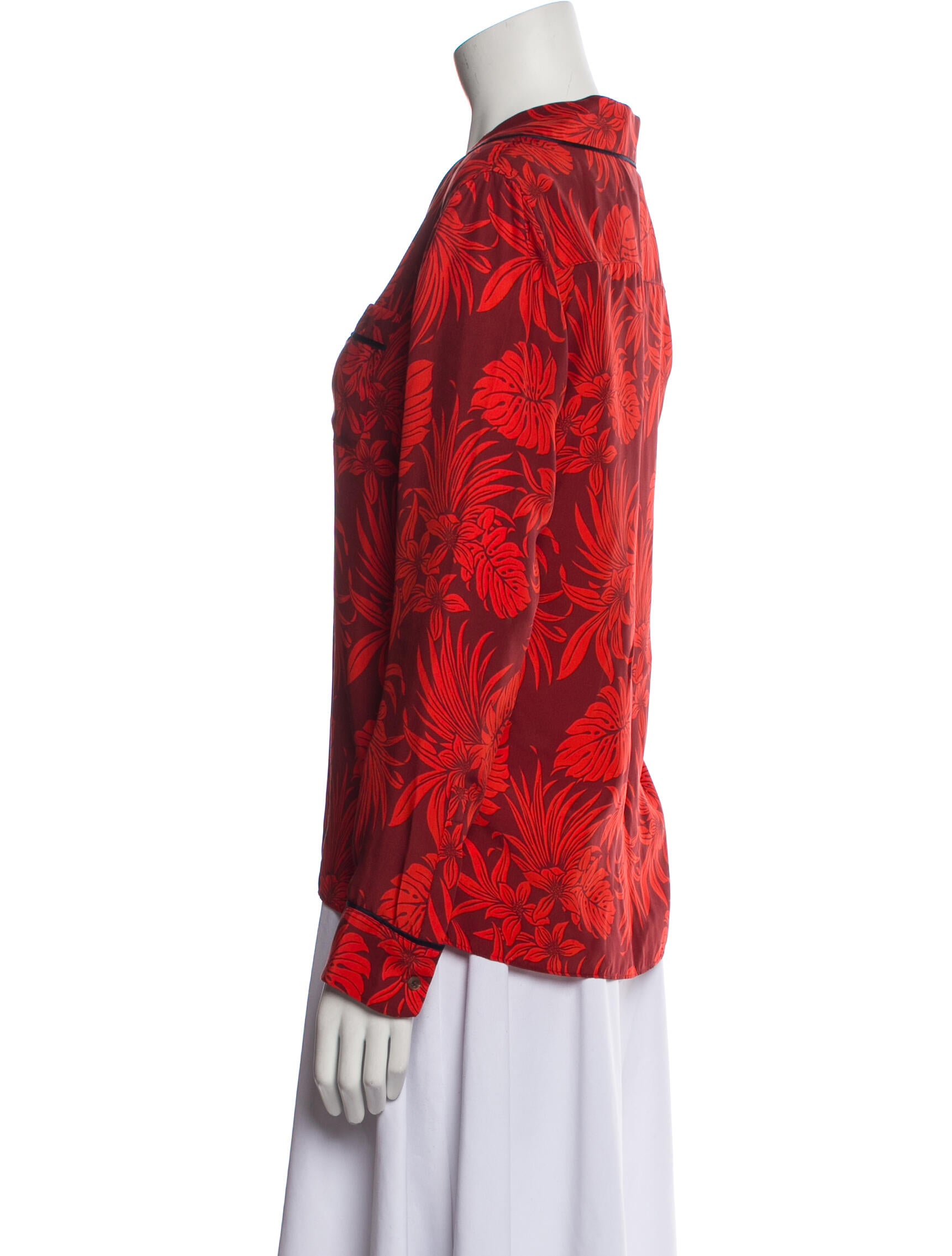 La Ligne Silk Printed Blouse