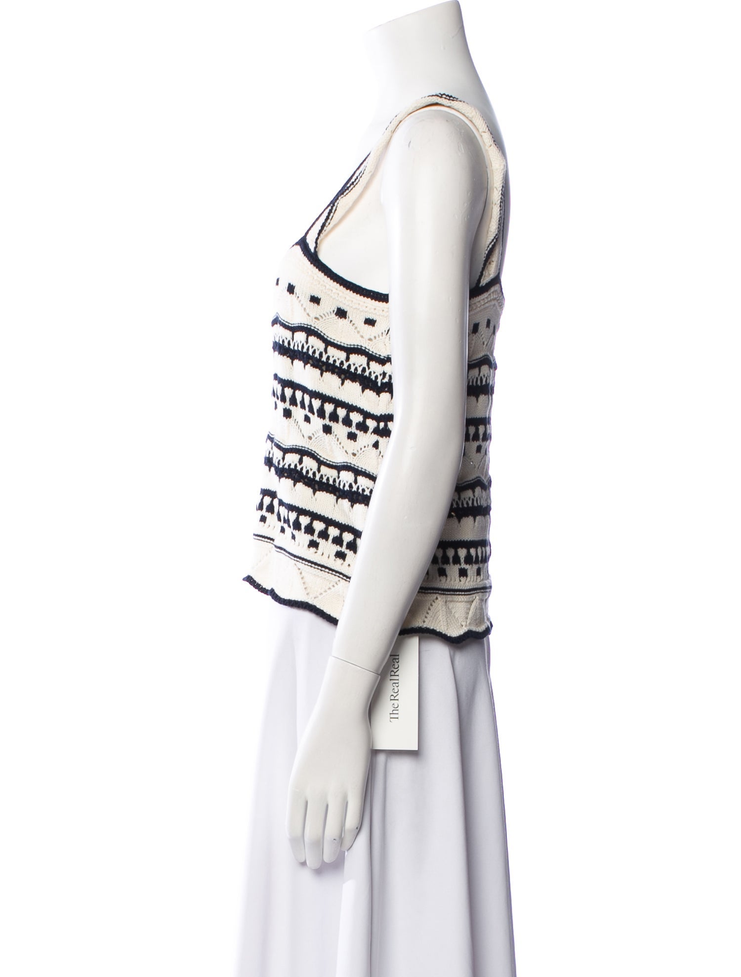 La Ligne Striped Square Neckline Crop Top