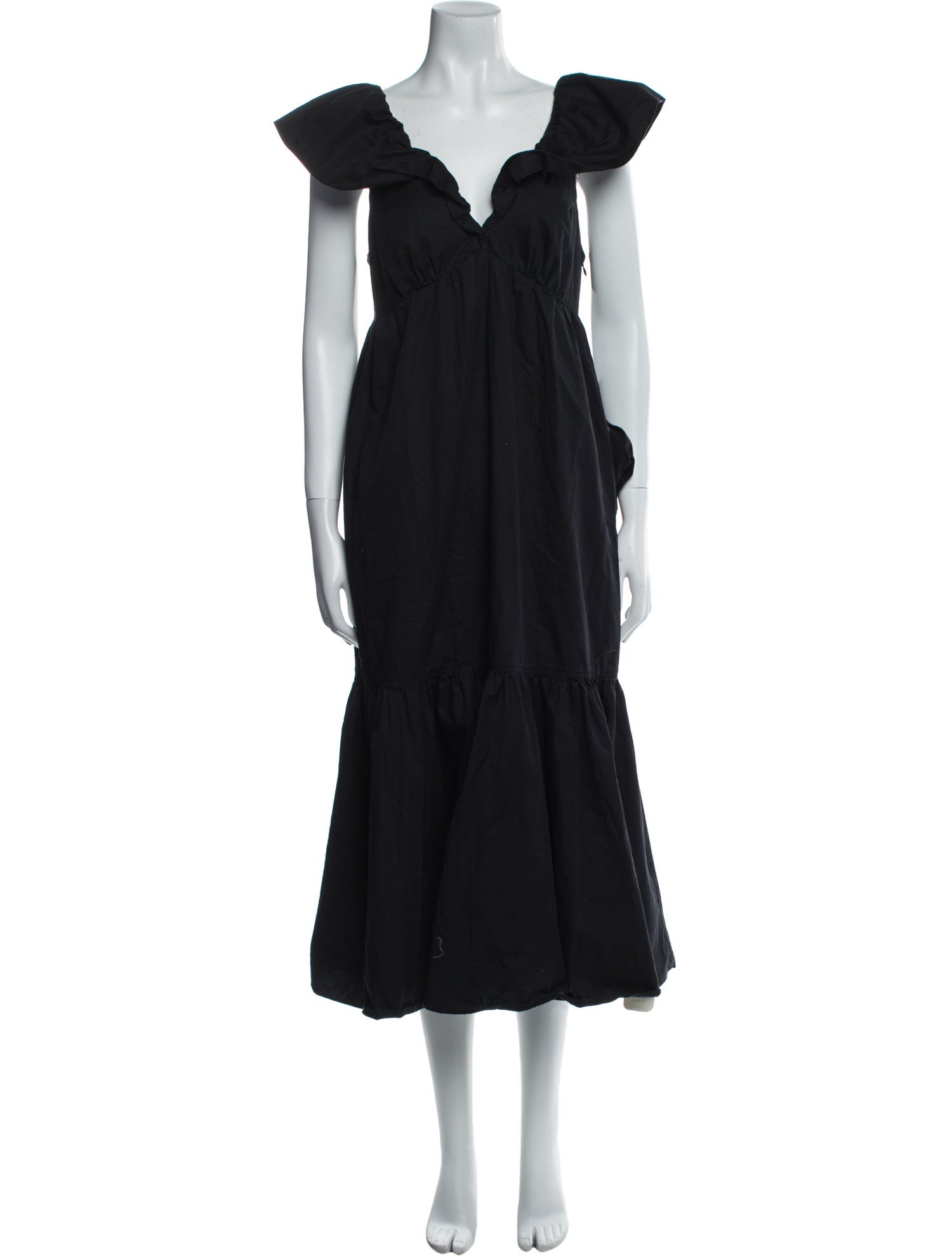 La Ligne V-Neck Midi Length Dress