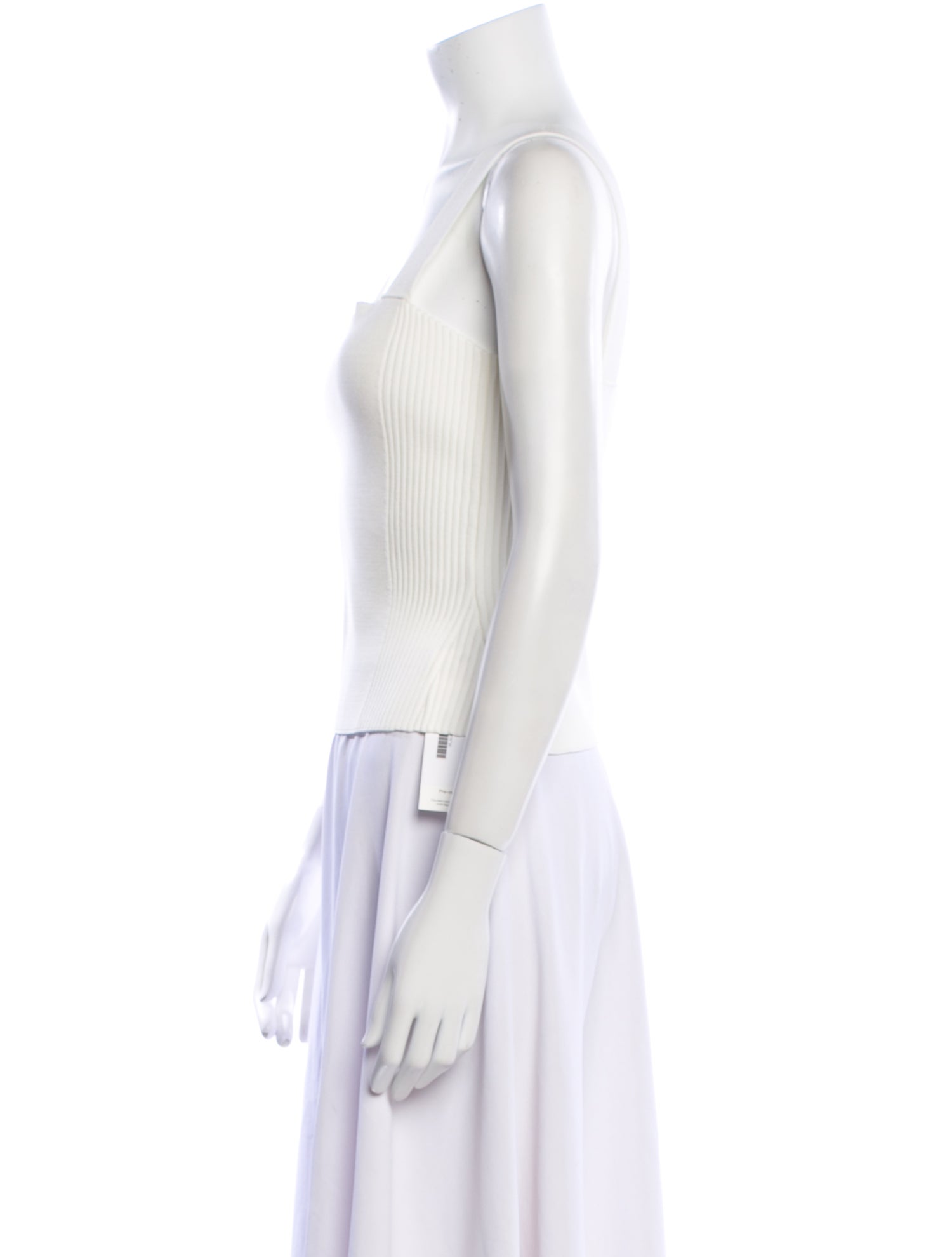 La Ligne Square Neckline Sleeveless Crop Top