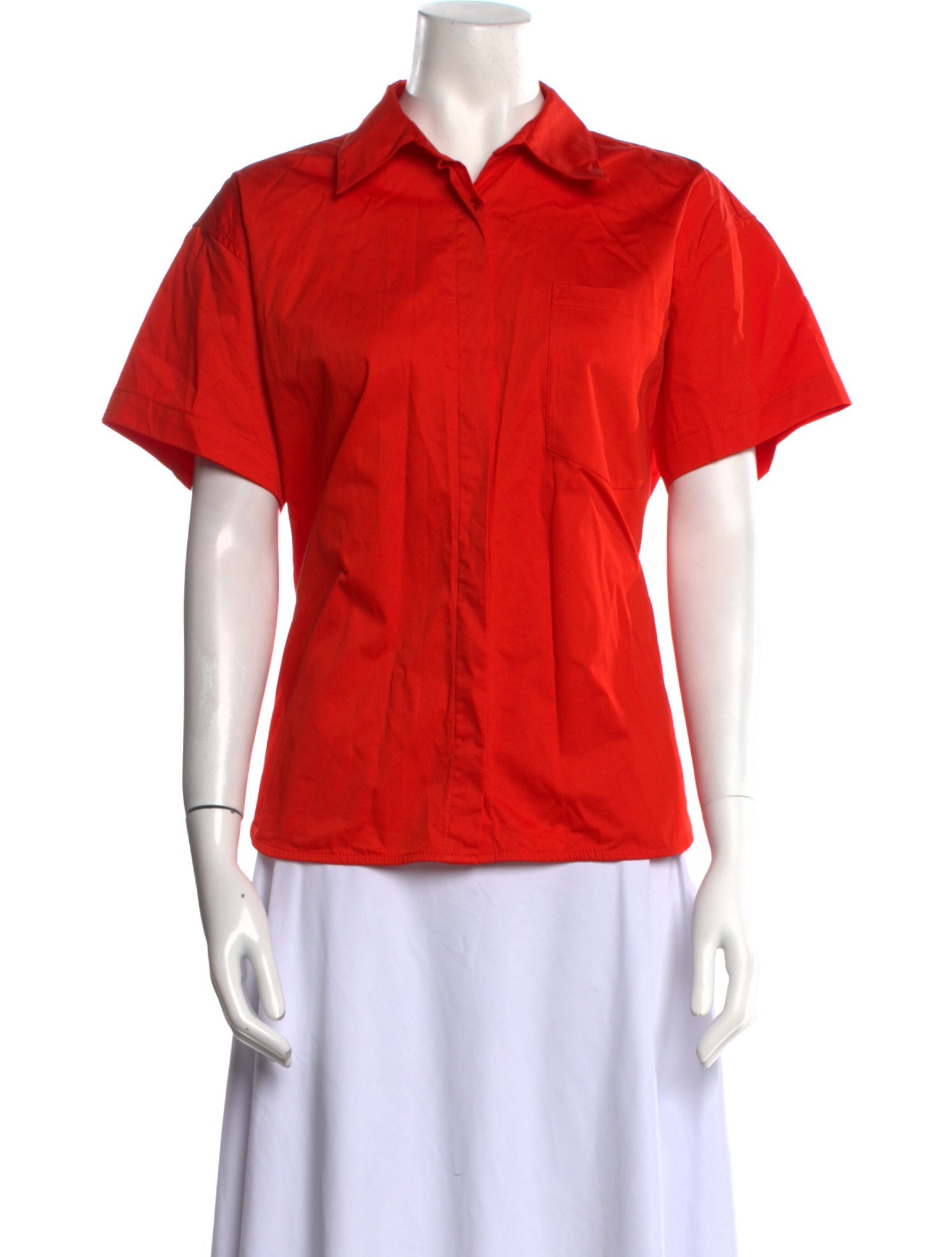 La Ligne Short Sleeve Button-Up Top