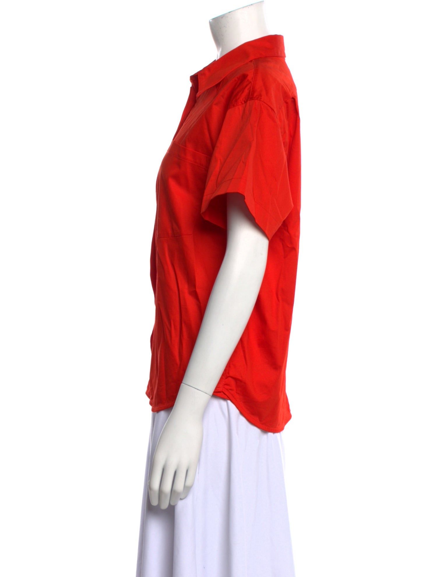 La Ligne Short Sleeve Button-Up Top