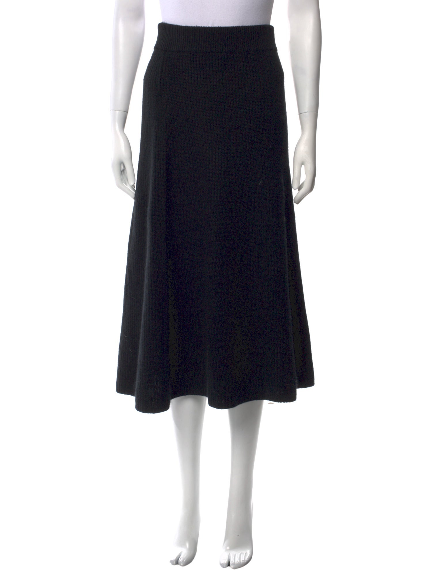 La Ligne Cashmere Midi Length Skirt