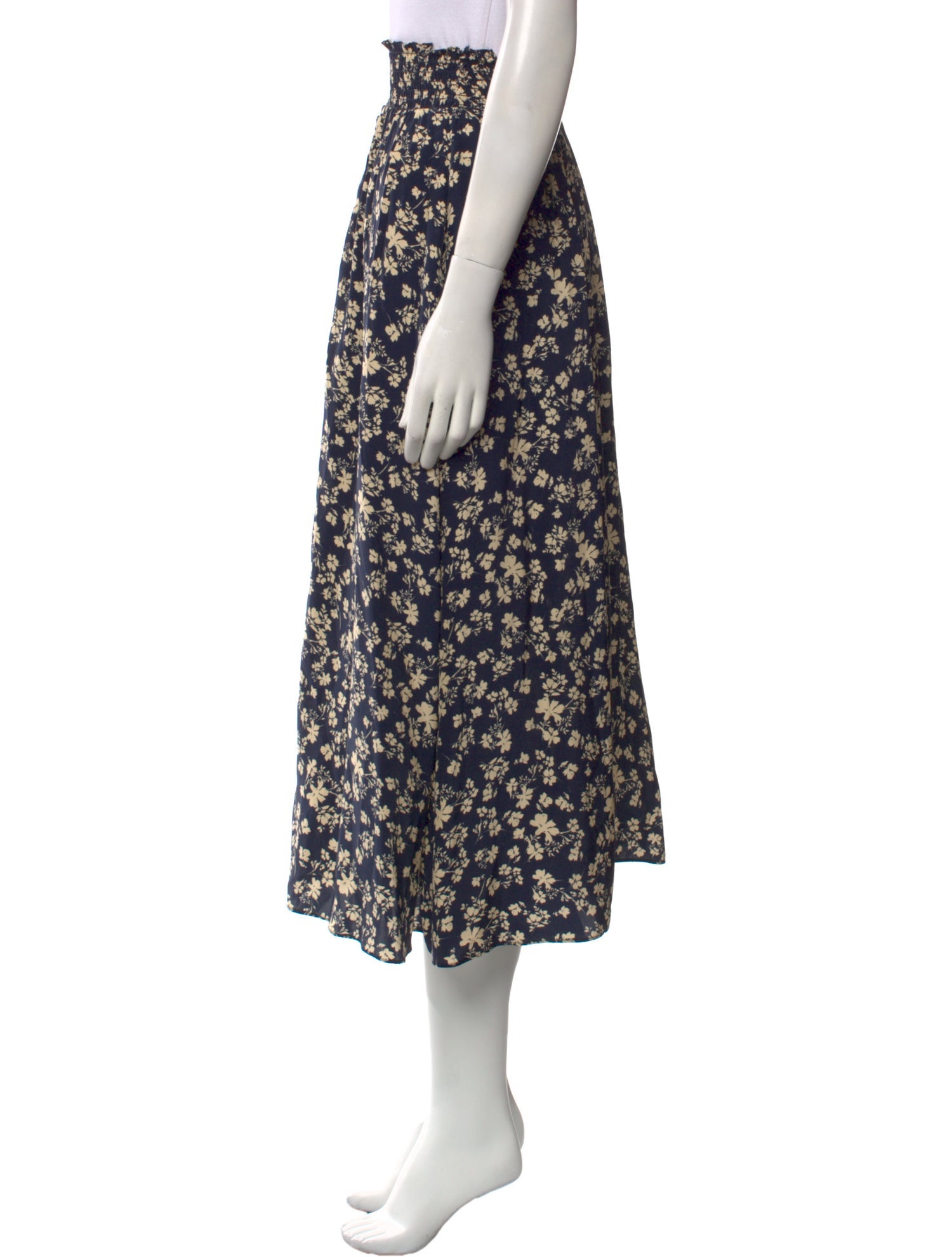 La Ligne Silk Midi Length Skirt