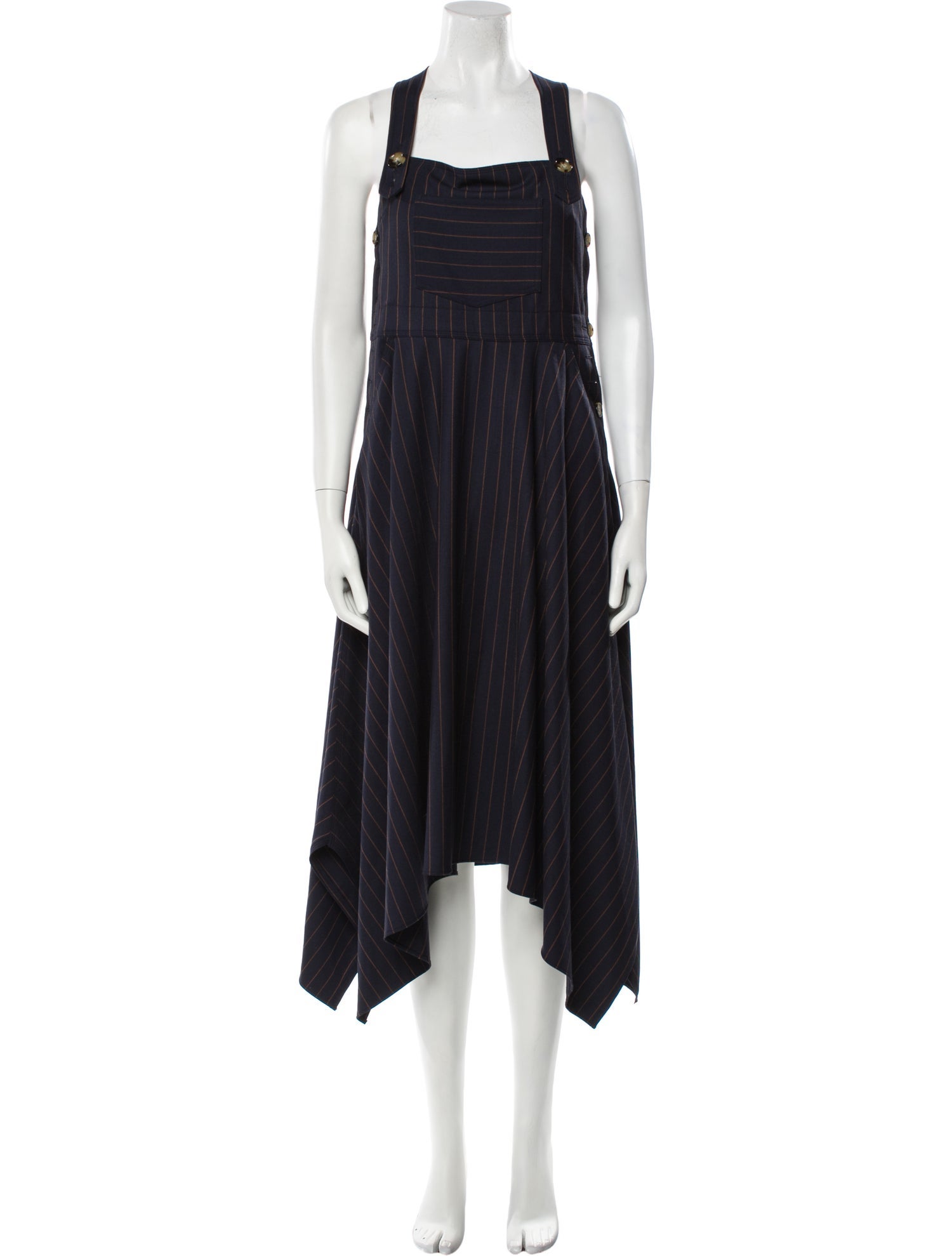 La Ligne Square Neckline Long Dress