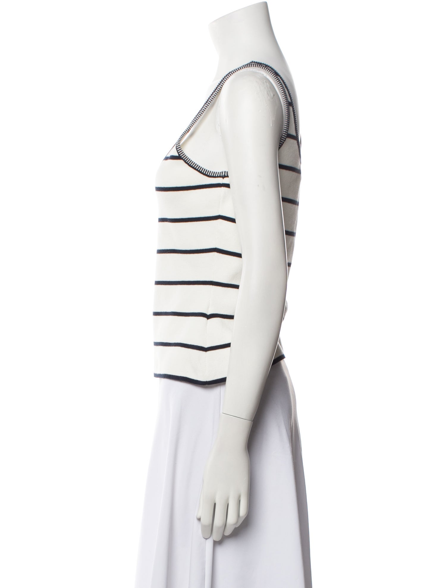 La Ligne Striped Scoop Neck Top