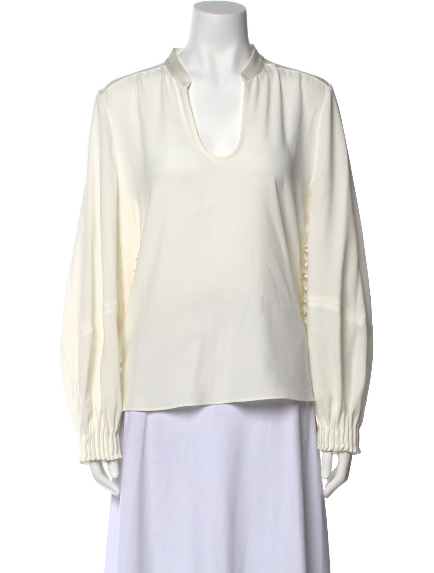 La Ligne V-Neck Long Sleeve Blouse