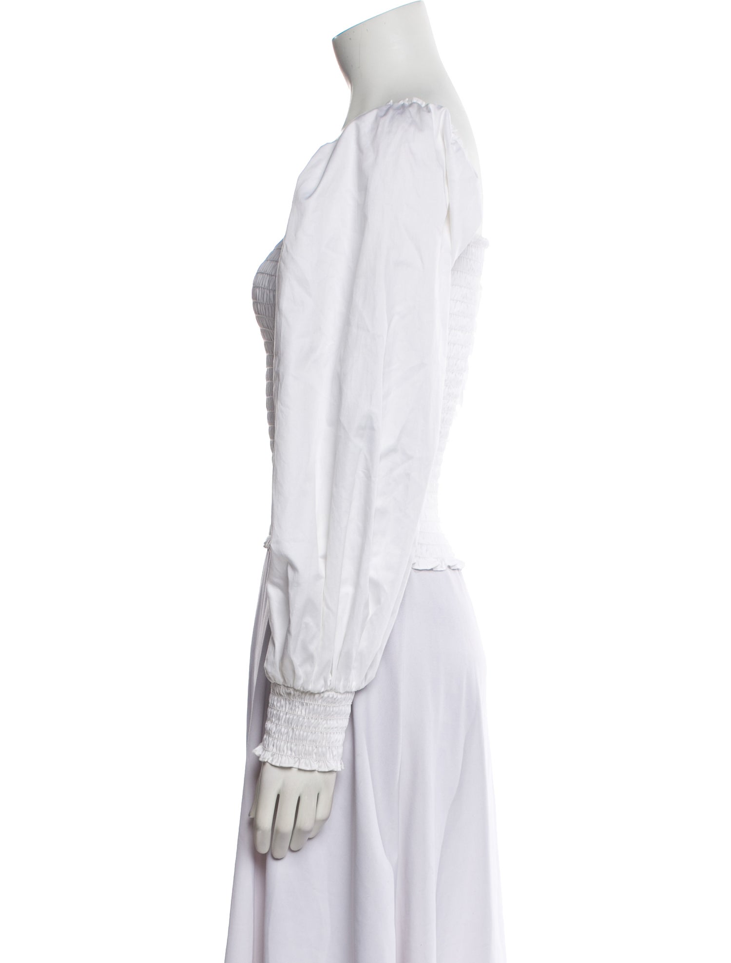 La Ligne Square Neckline Long Sleeve Crop Top