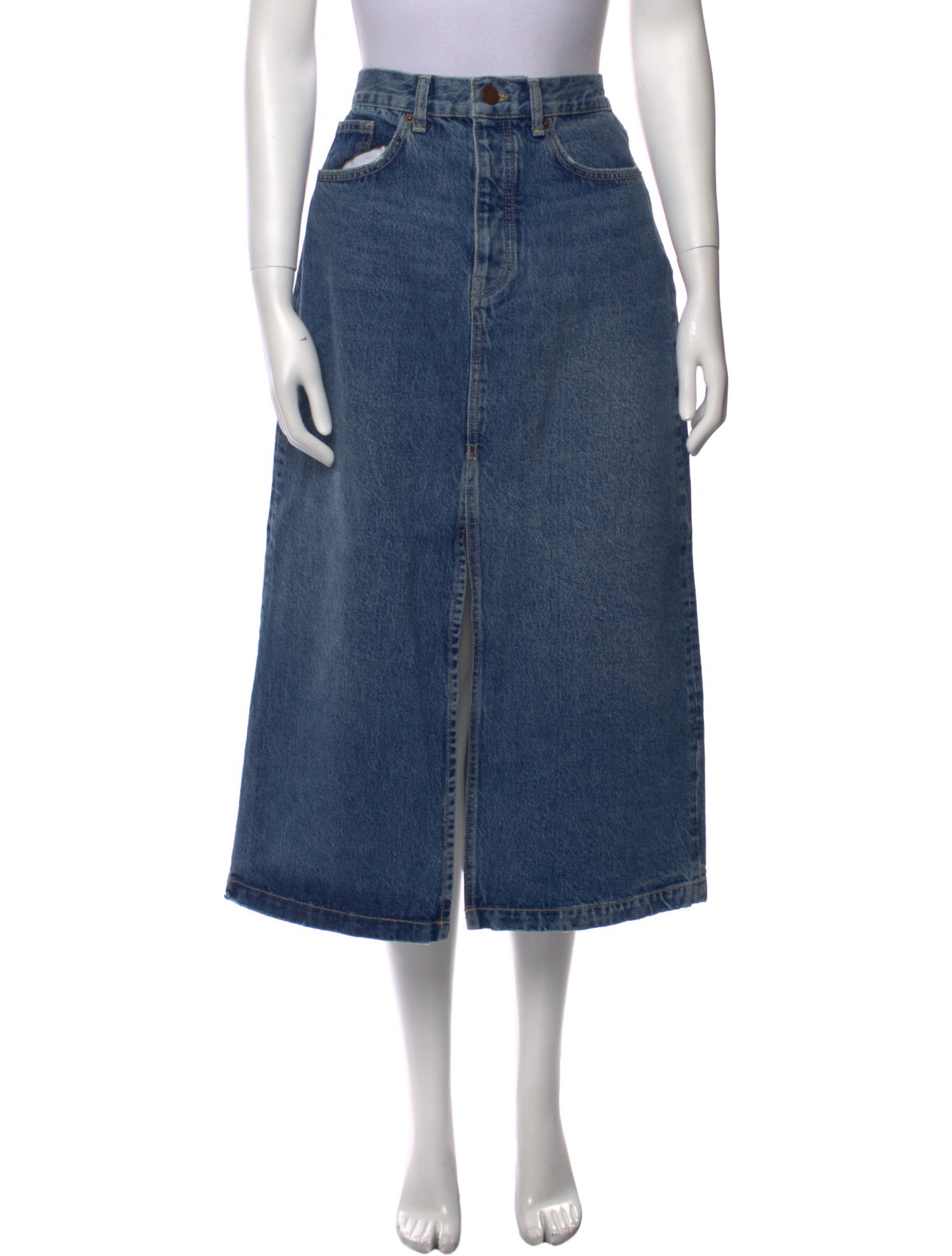 La Ligne Distressed Accents Midi Length Skirt w/ Tags