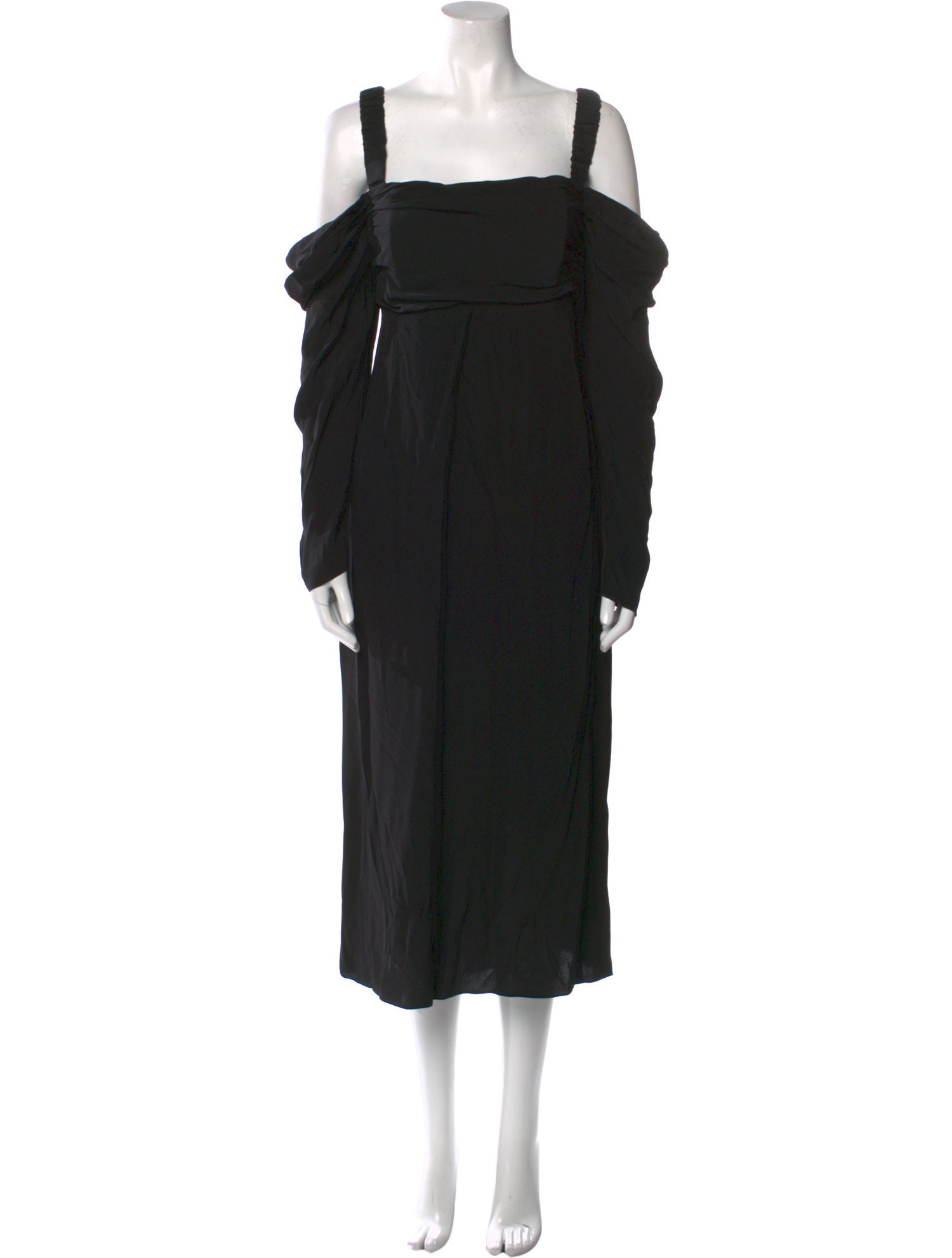 La Ligne Square Neckline Midi Length Dress