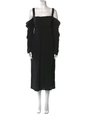 La Ligne Square Neckline Midi Length Dress