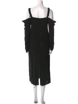 La Ligne Square Neckline Midi Length Dress