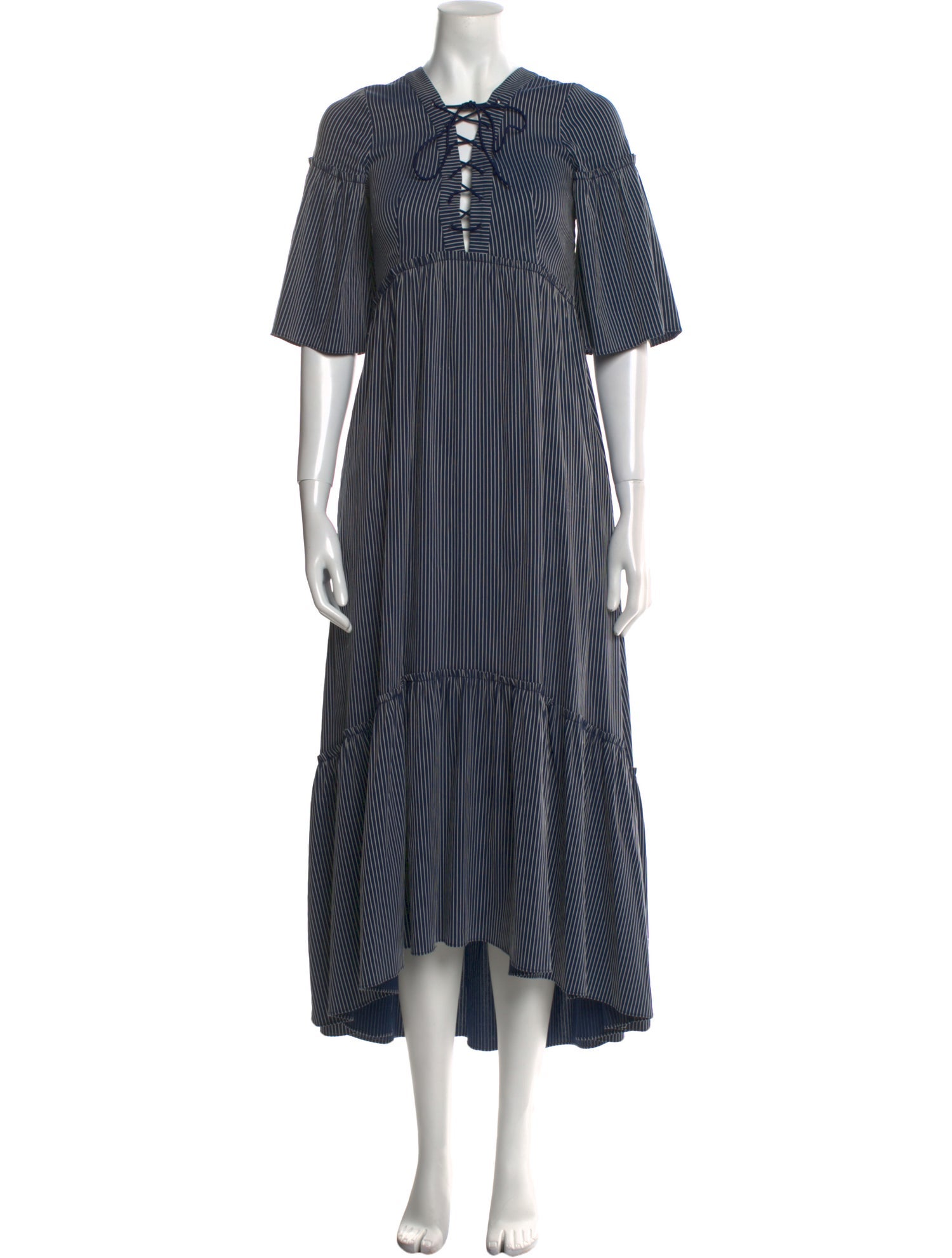 La Ligne Striped Long Dress