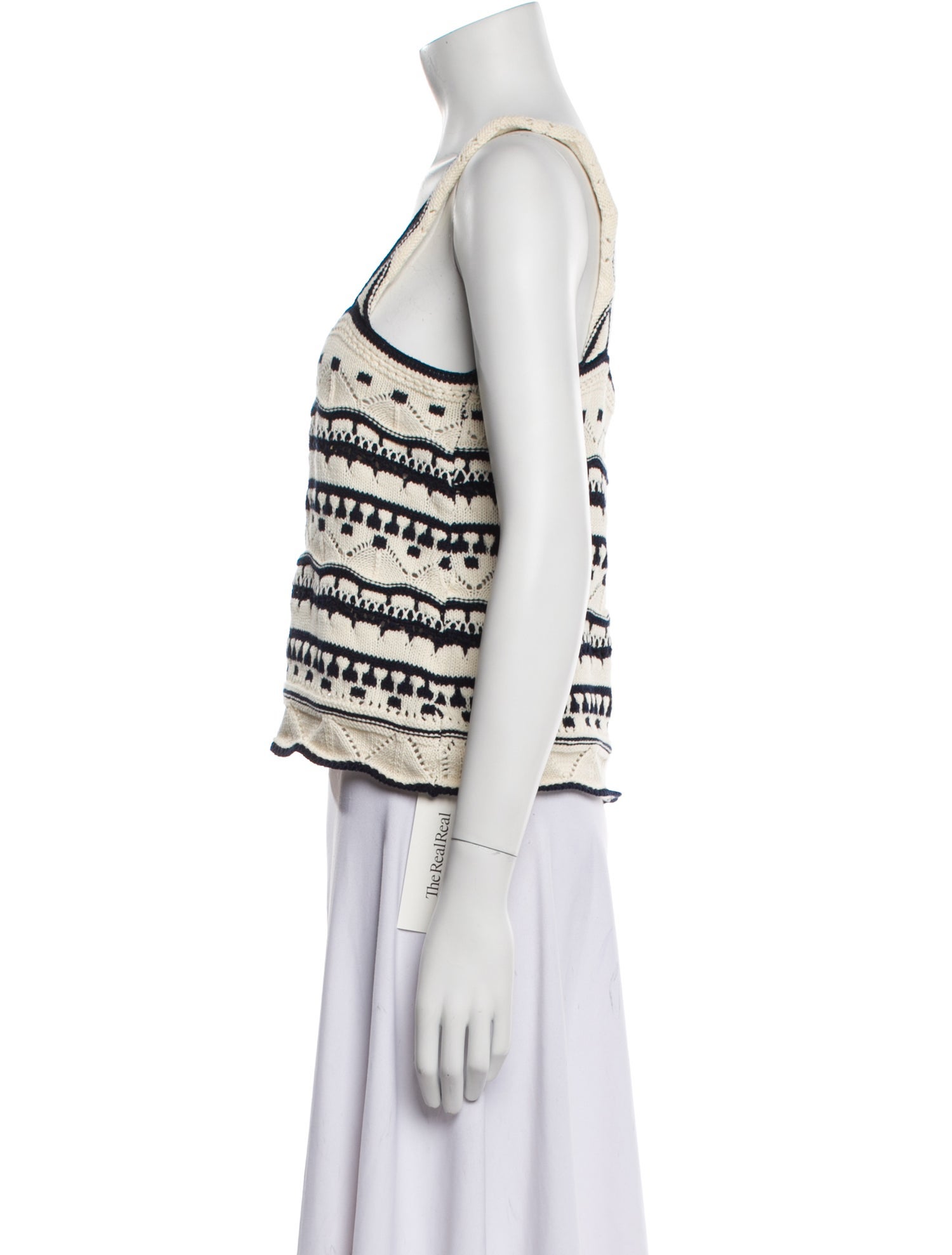 La Ligne Striped Square Neckline Crop Top