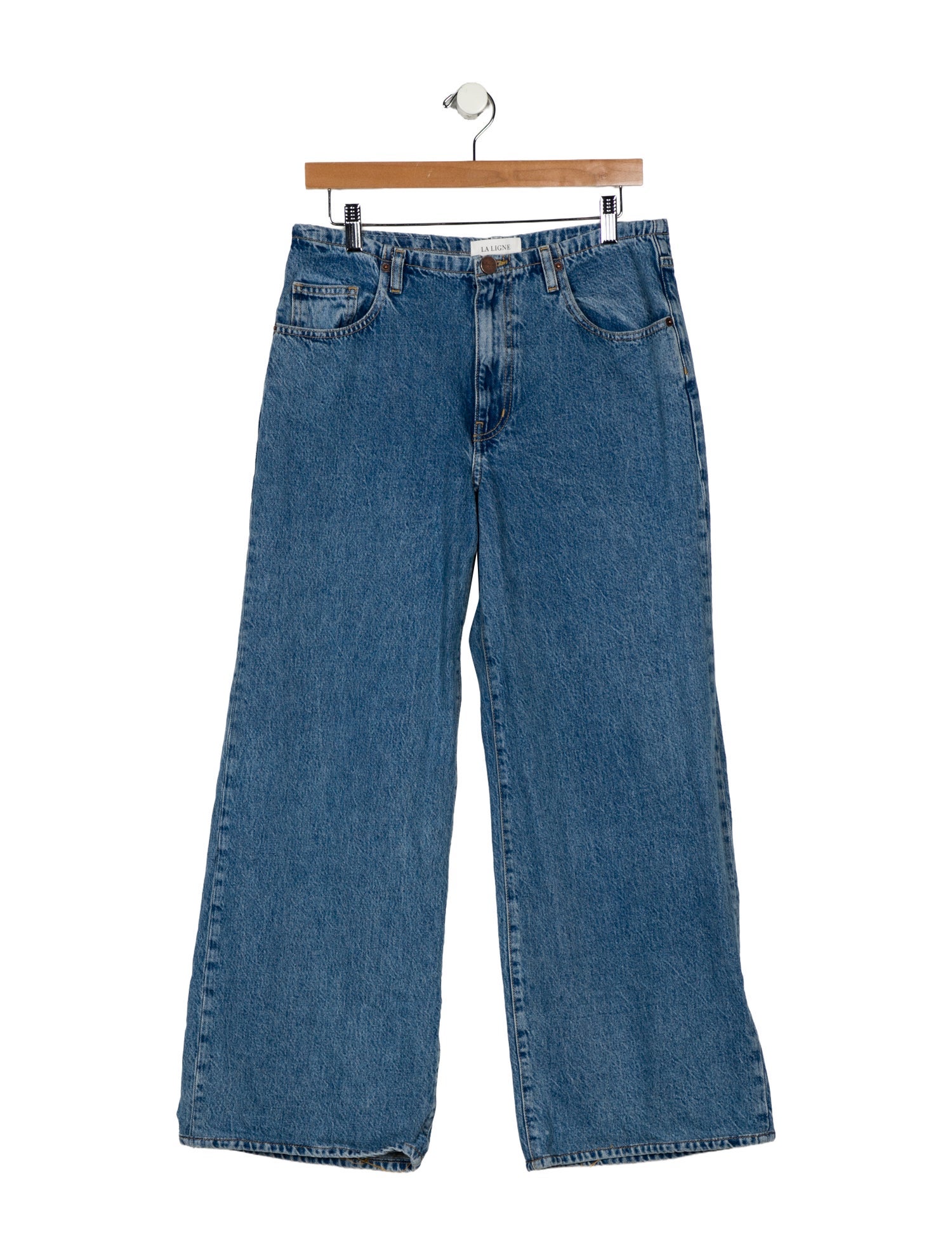 La Ligne Mid-Rise Wide Leg Jeans
