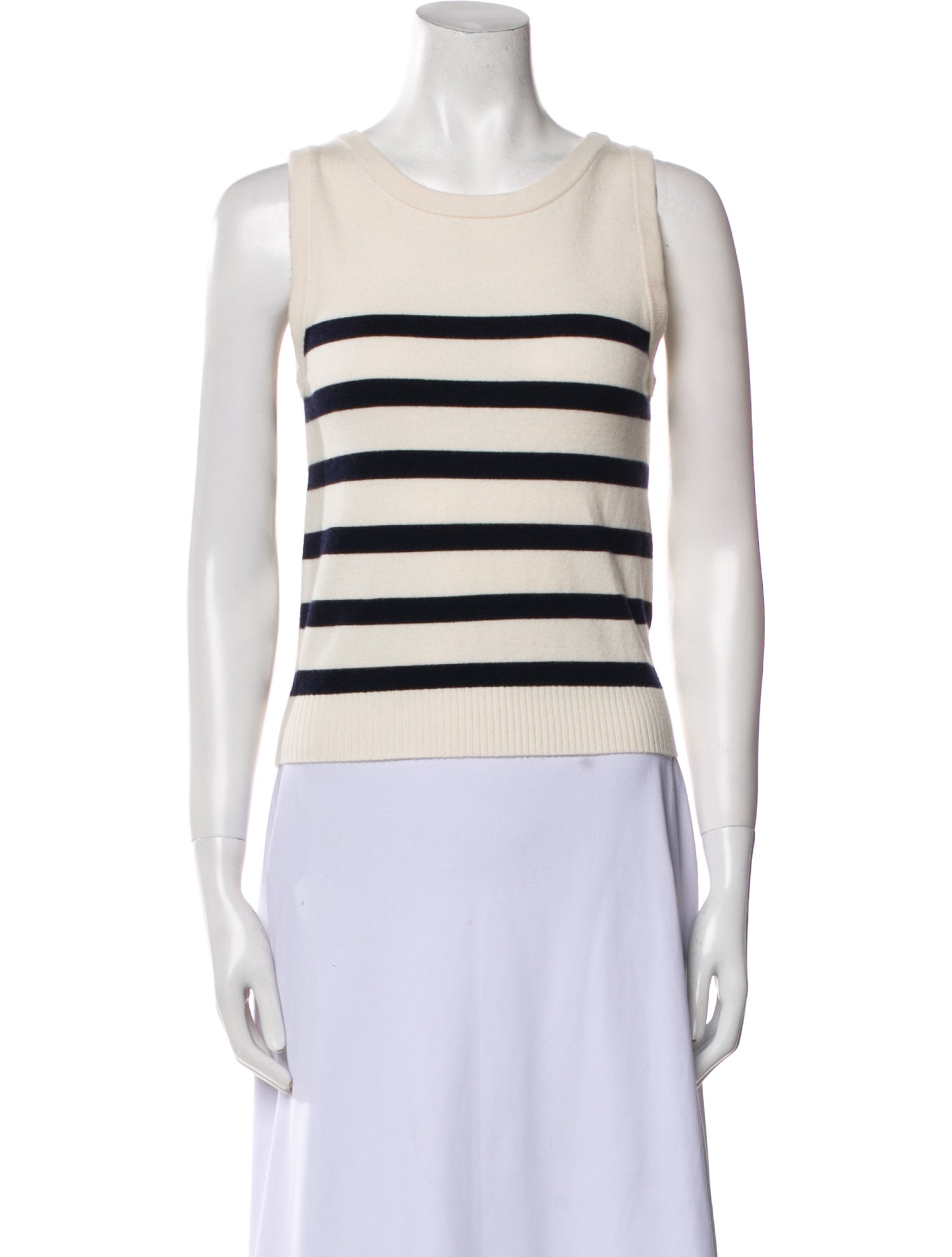La Ligne Cashmere Striped Crop Top