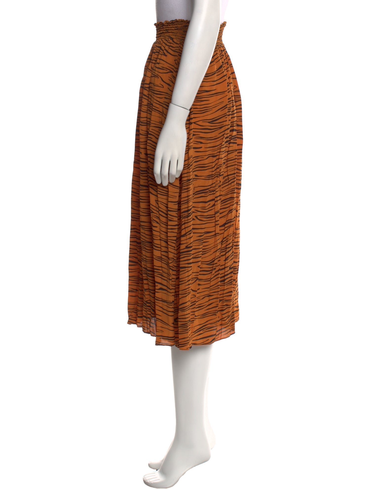 La Ligne Animal Print Midi Length Skirt