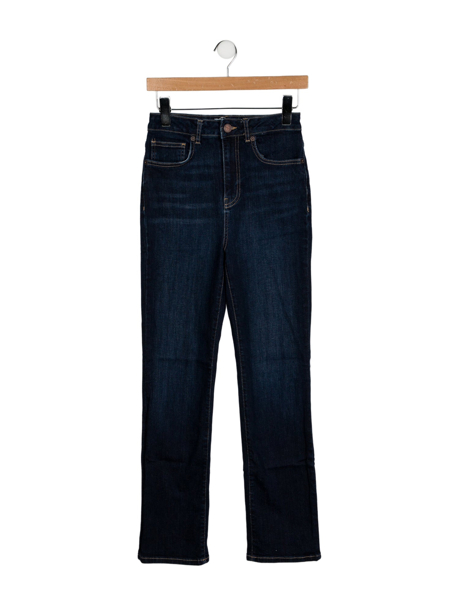 La Ligne Mid-Rise Straight Leg Jeans