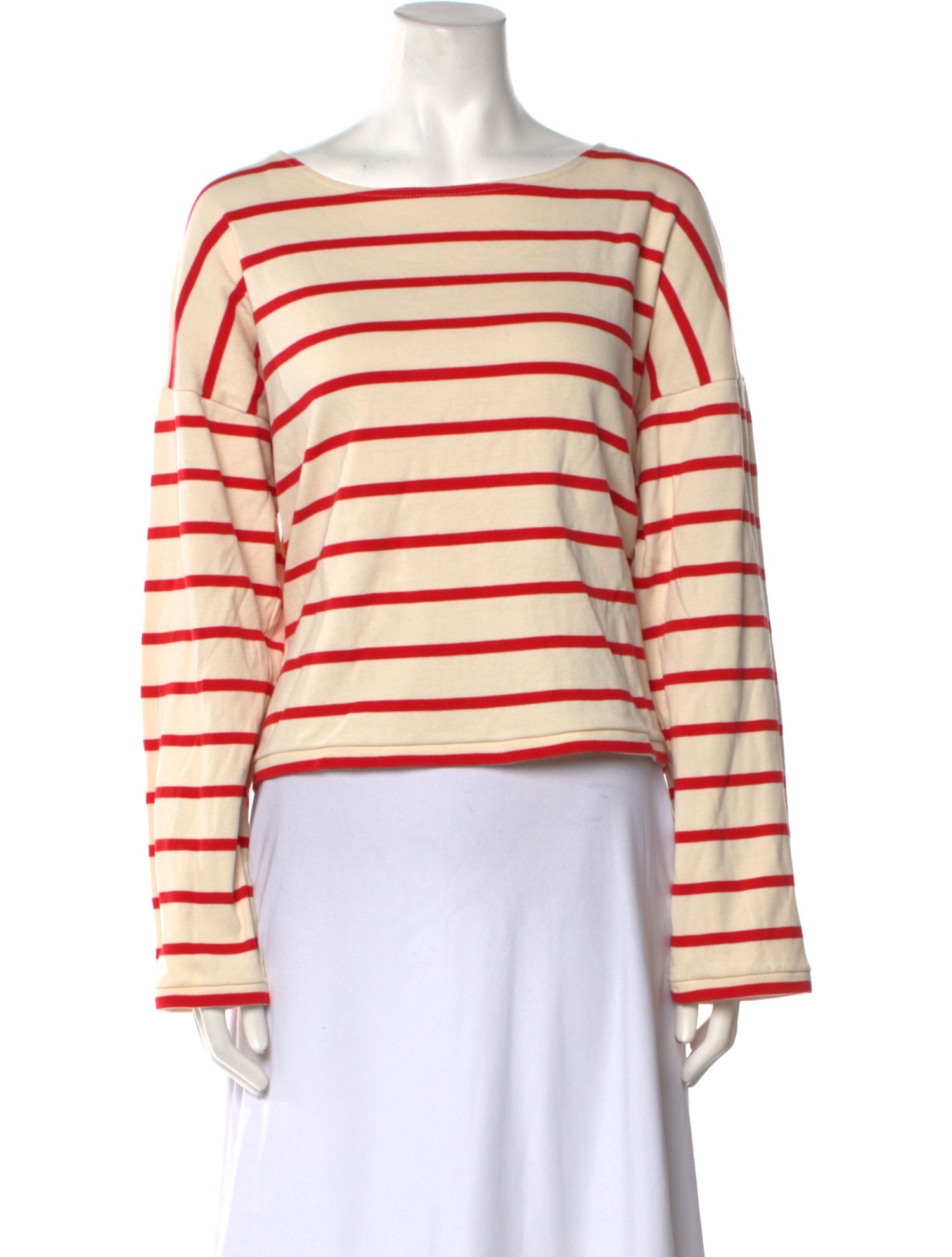 La Ligne Striped Bateau Neckline Sweater