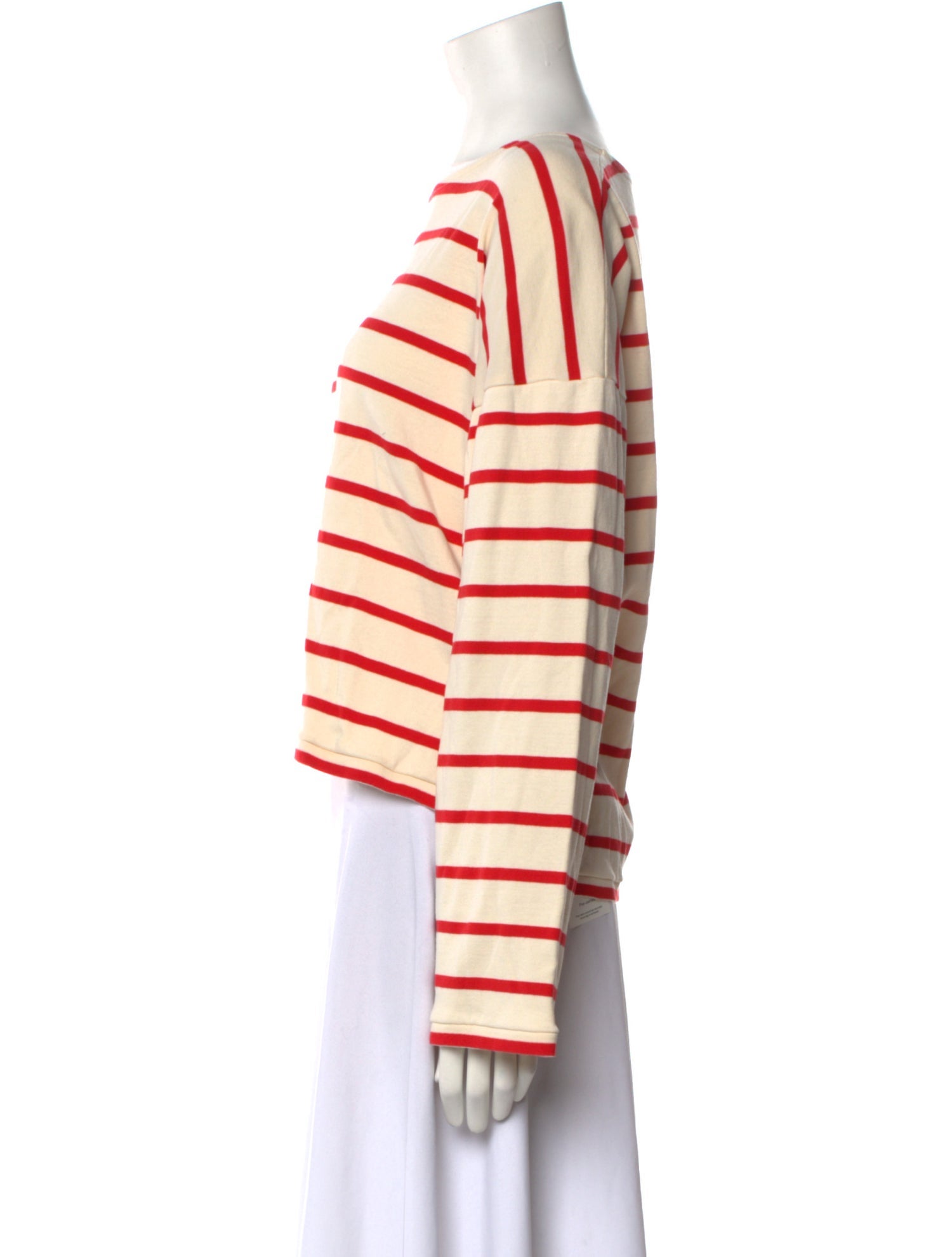La Ligne Striped Bateau Neckline Sweater