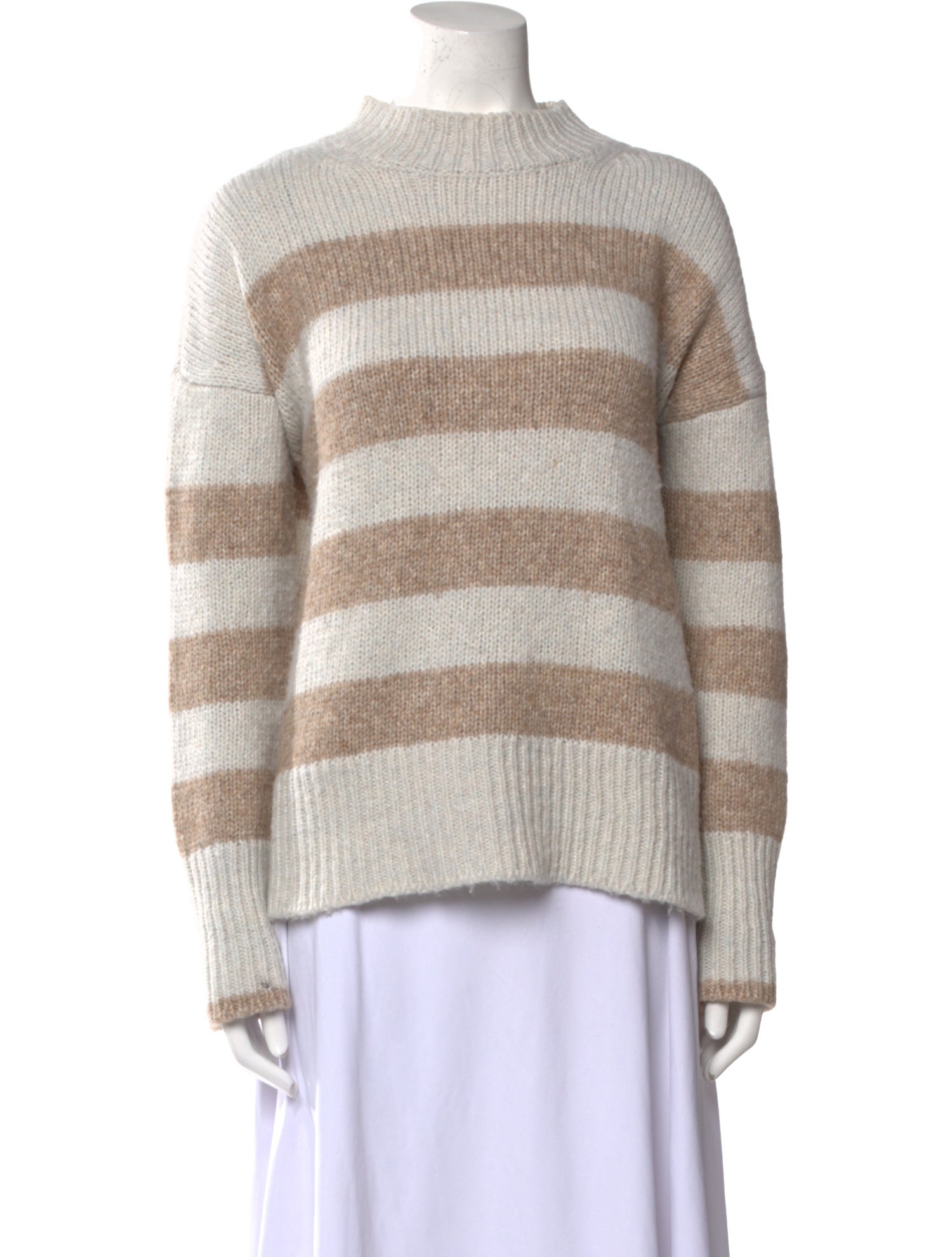 La Ligne Striped Mock Neck Sweater