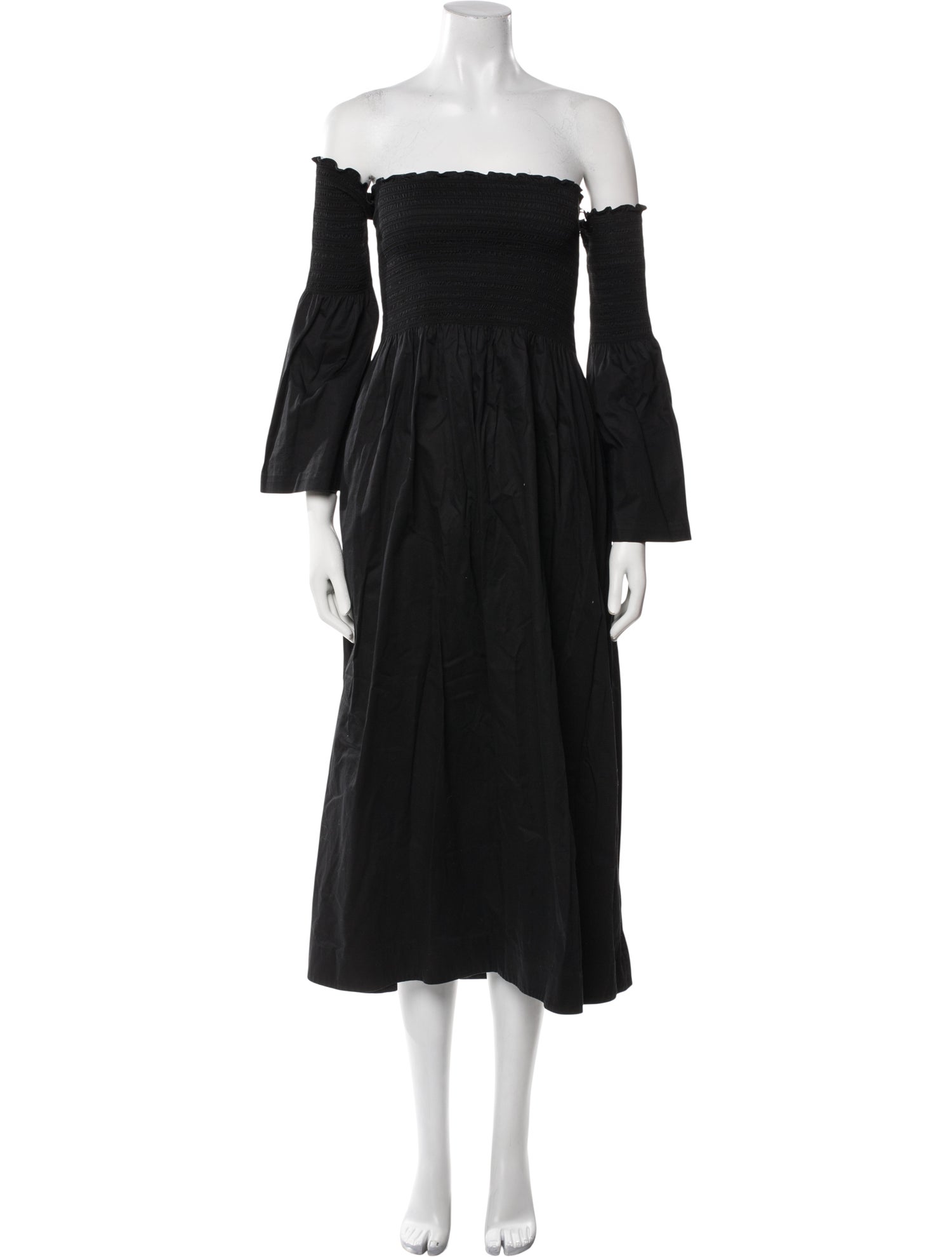 La Ligne Off-The-Shoulder Knee-Length Dress