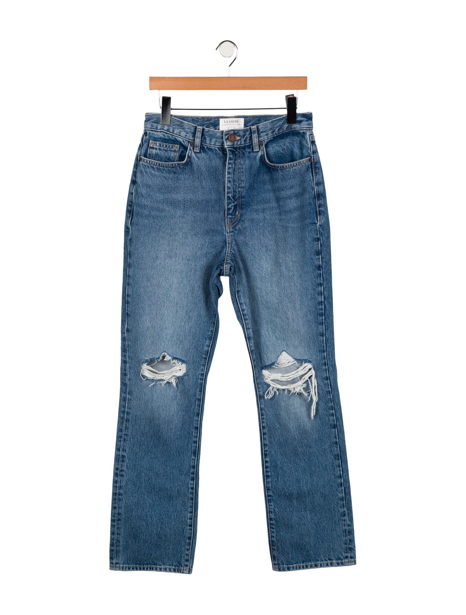 La Ligne High-Rise Straight Leg Jeans
