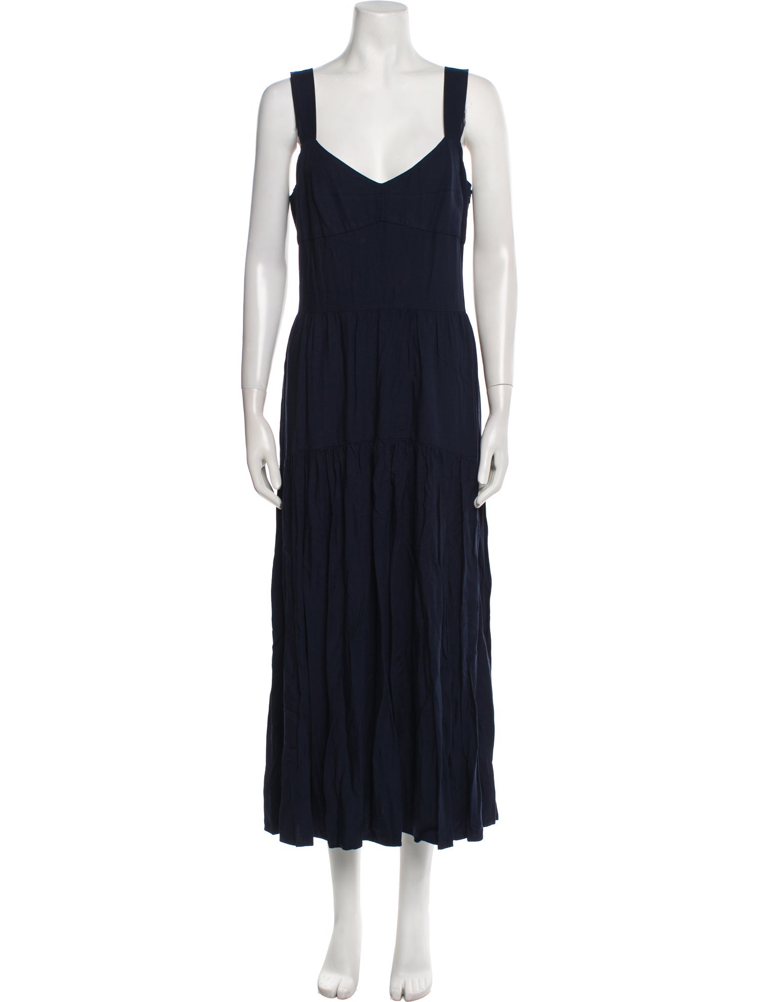 La Ligne V-Neck Long Dress
