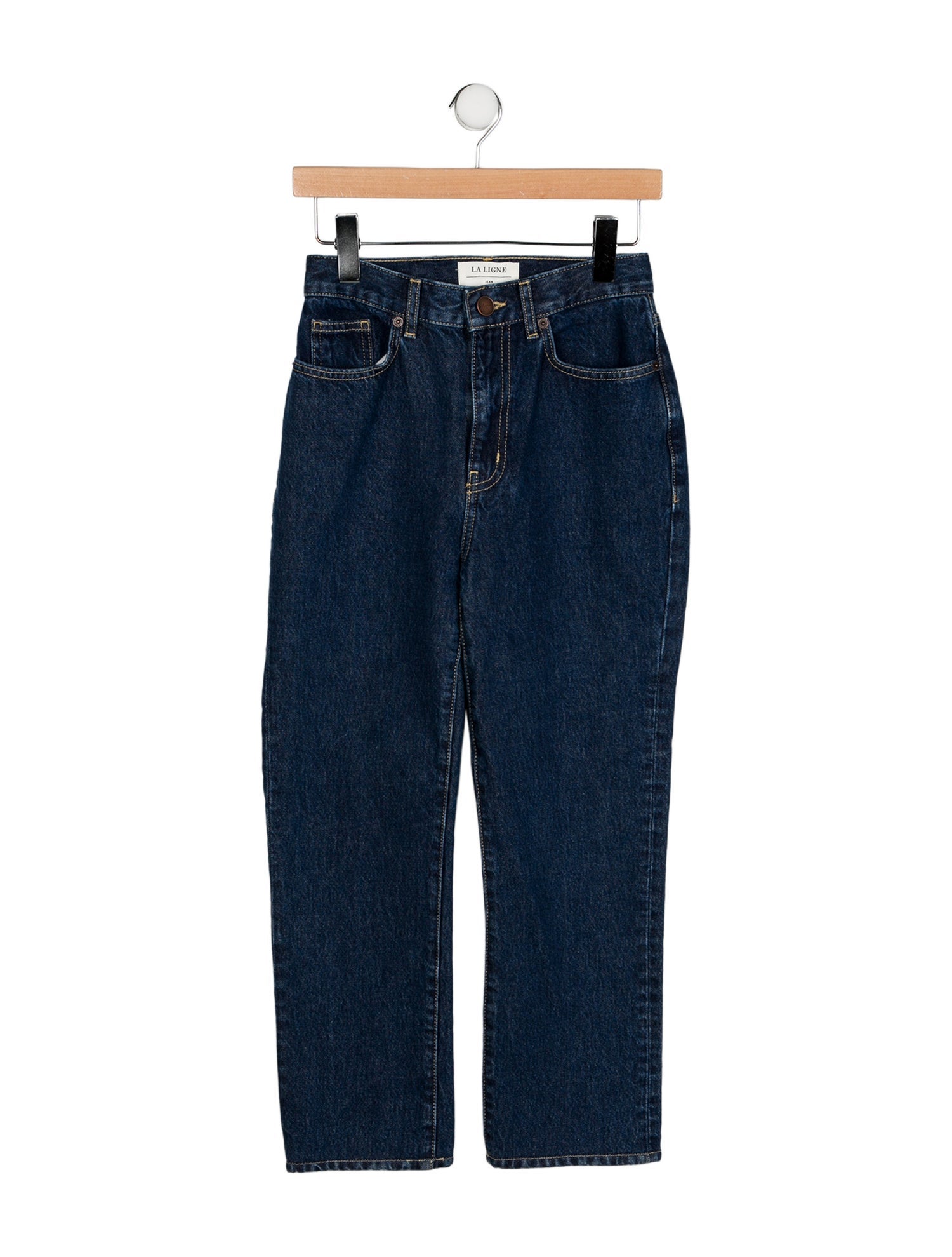 La Ligne High-Rise Straight Leg Jeans