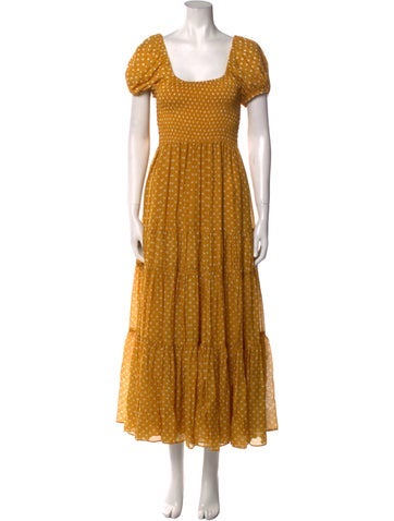 La Ligne Dresses Polka Dot Print Long Dress M