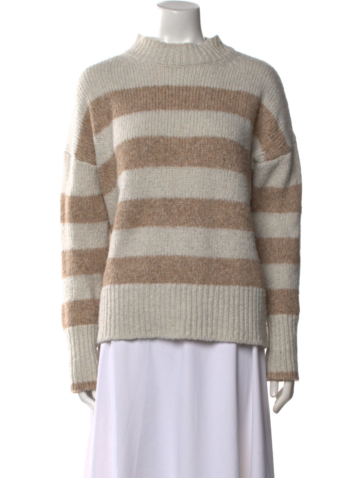 La Ligne Striped Mock Neck Sweater