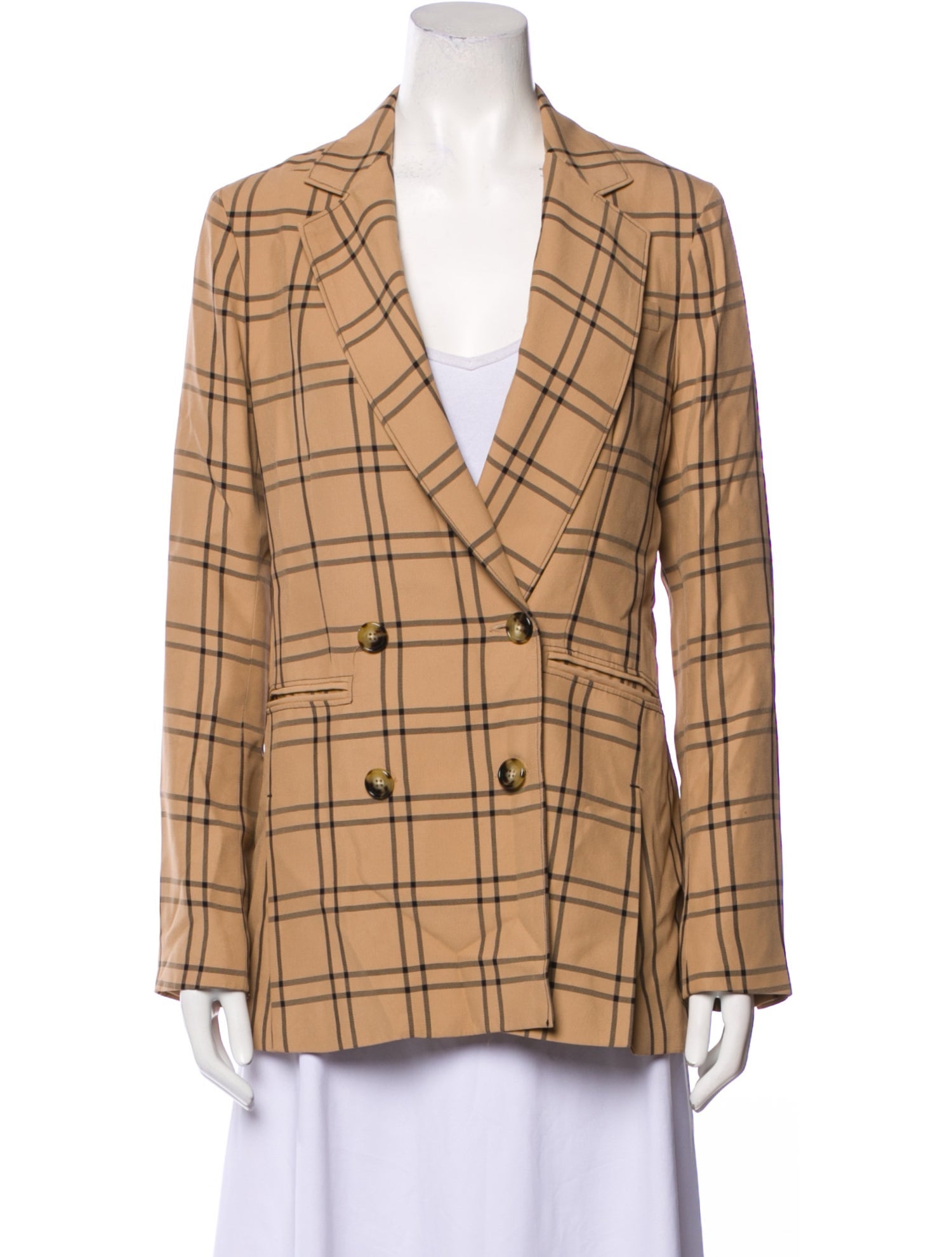 La Ligne Plaid Print Blazer