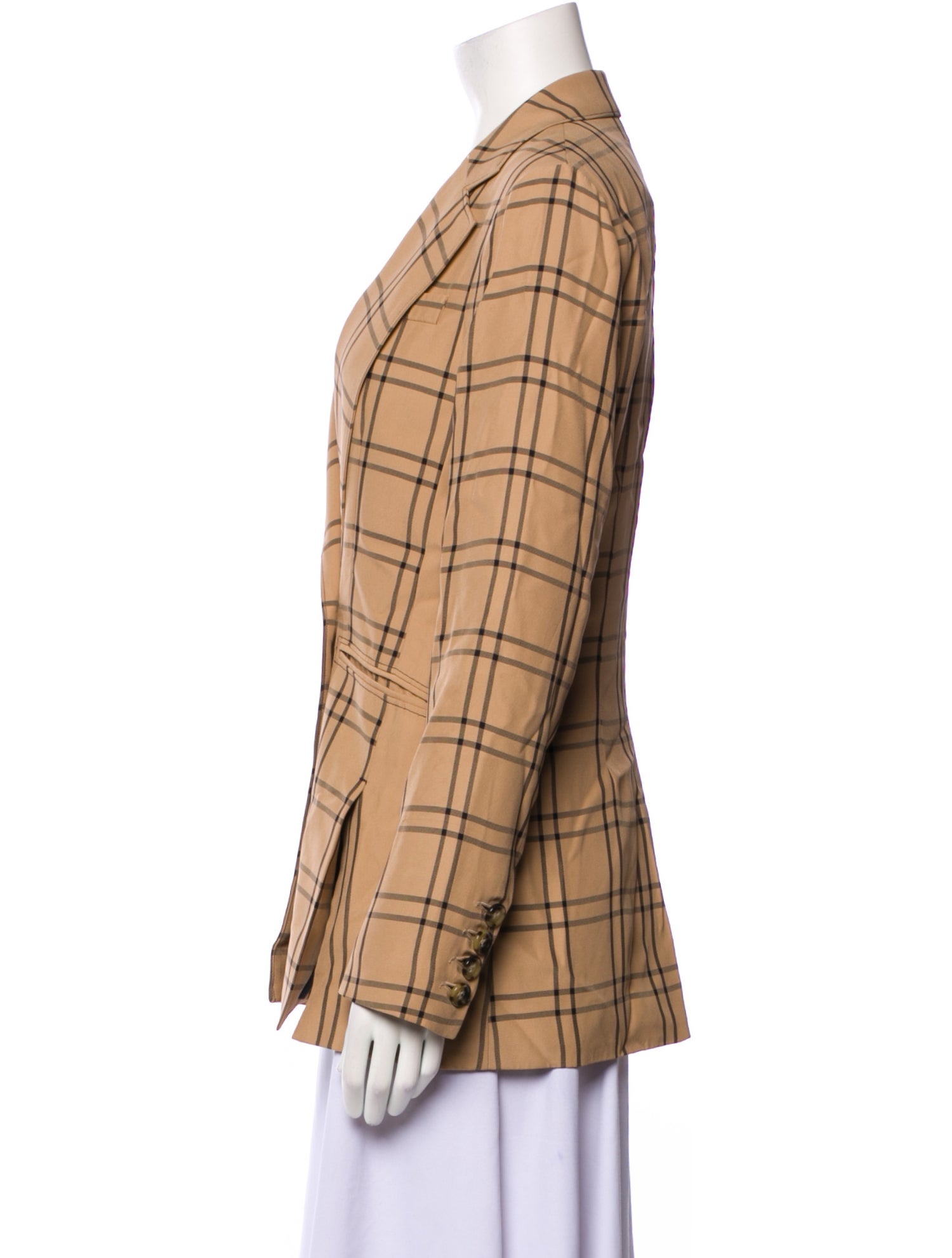 La Ligne Plaid Print Blazer