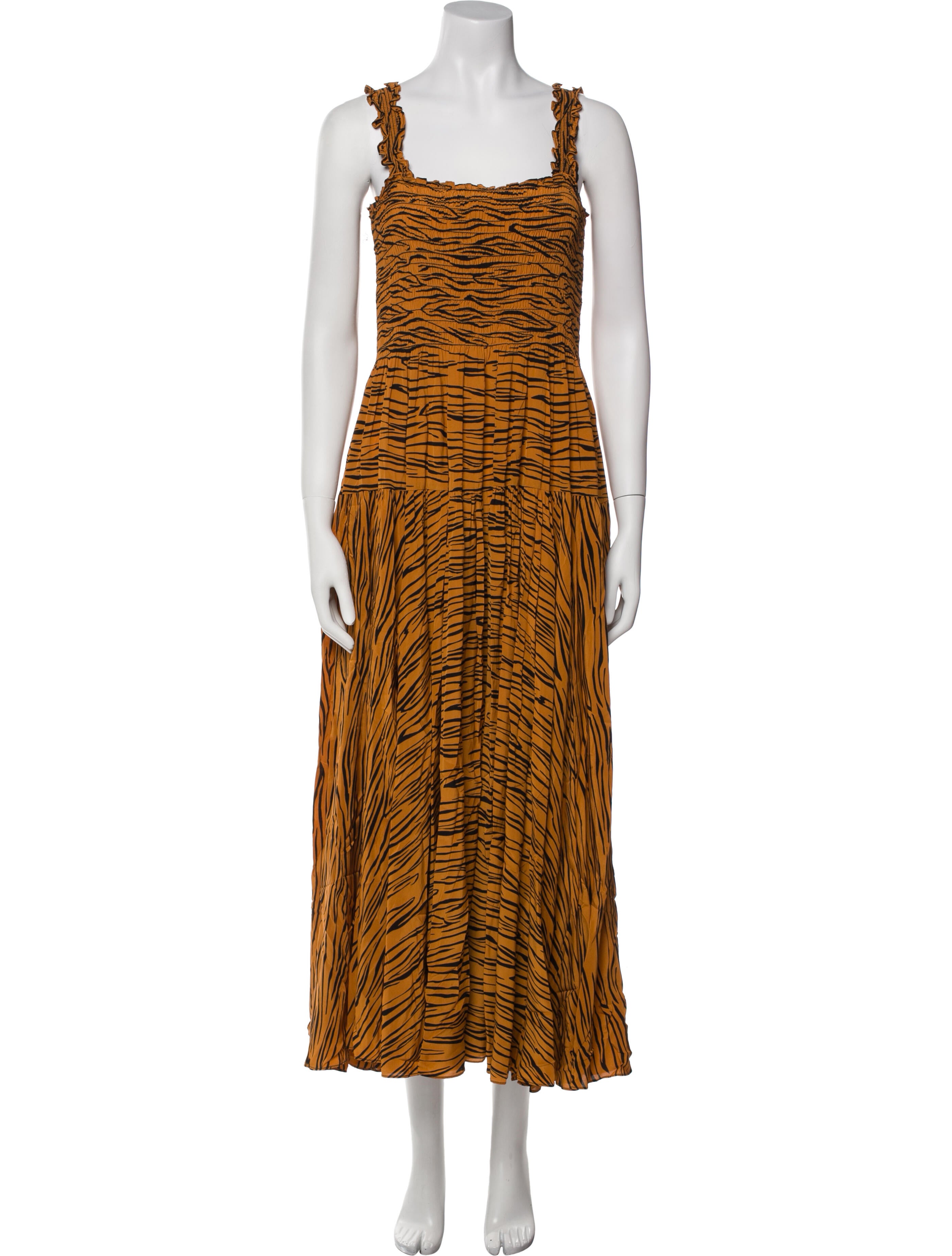 La Ligne Animal Print Long Dress