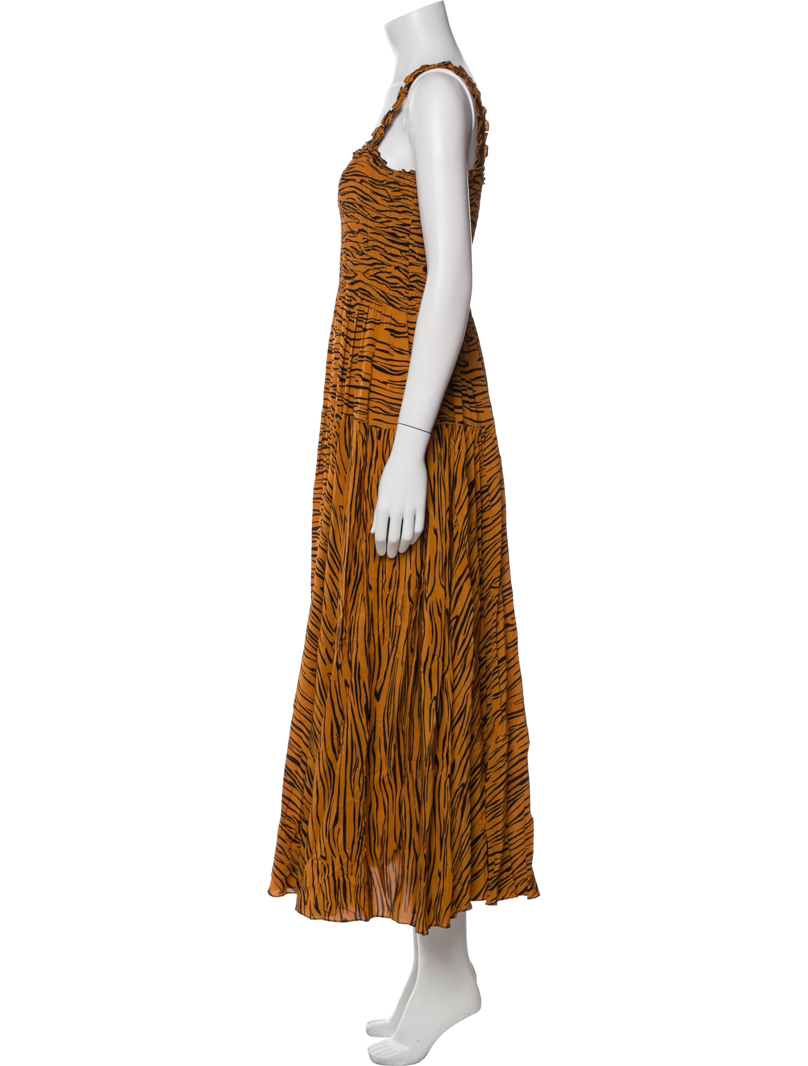 La Ligne Animal Print Long Dress