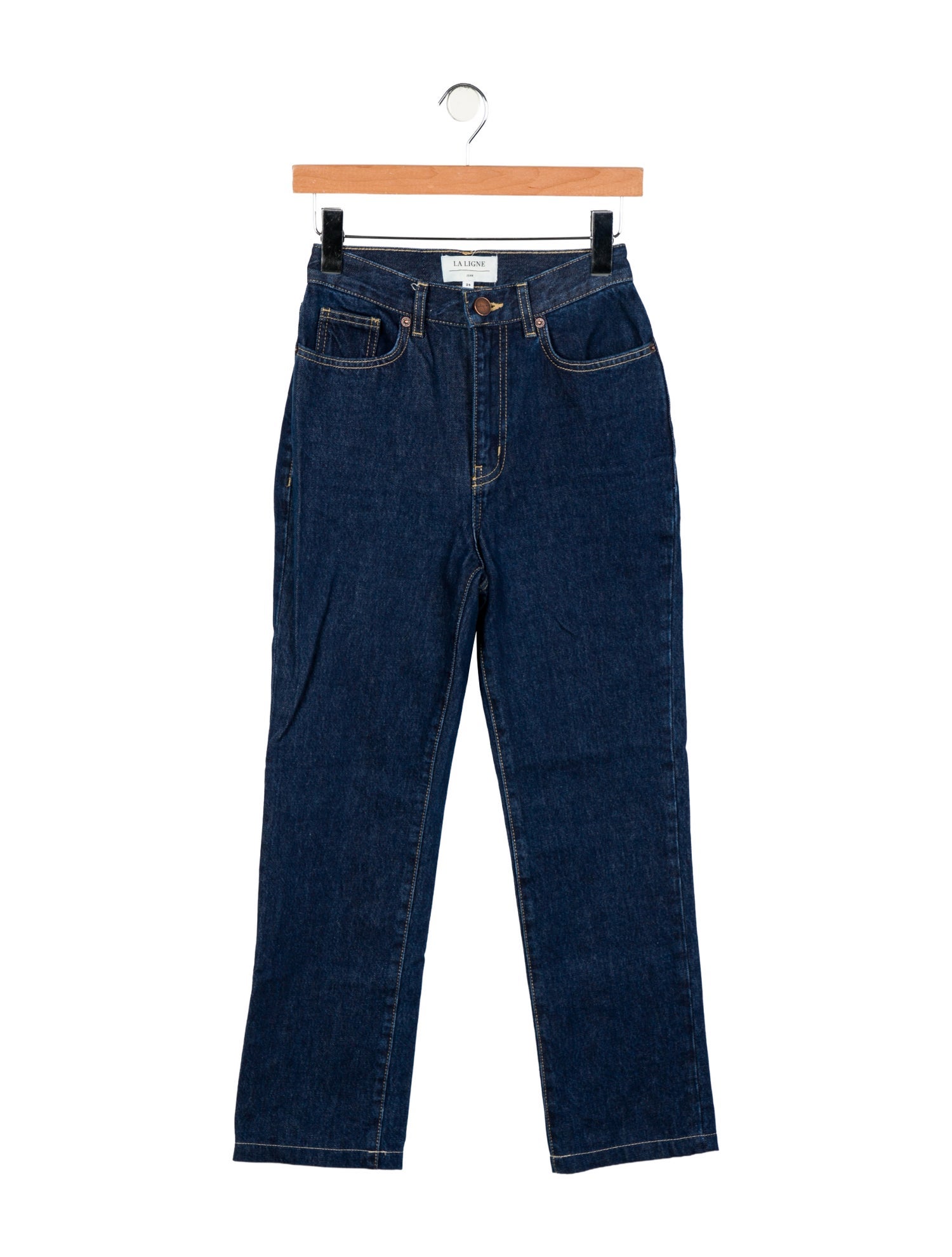 La Ligne Mid-Rise Straight Leg Jeans