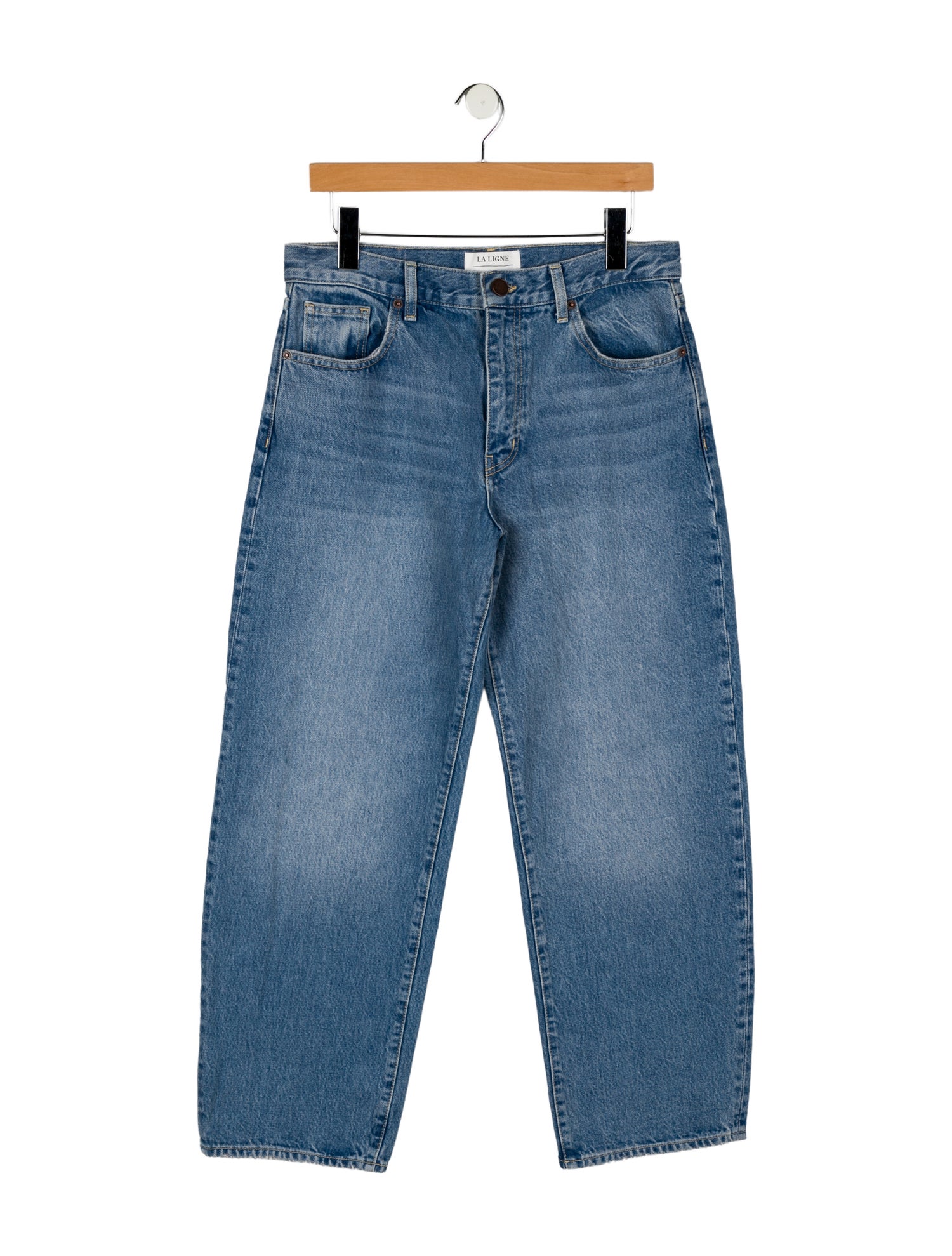 La Ligne High-Rise Straight Leg Jeans