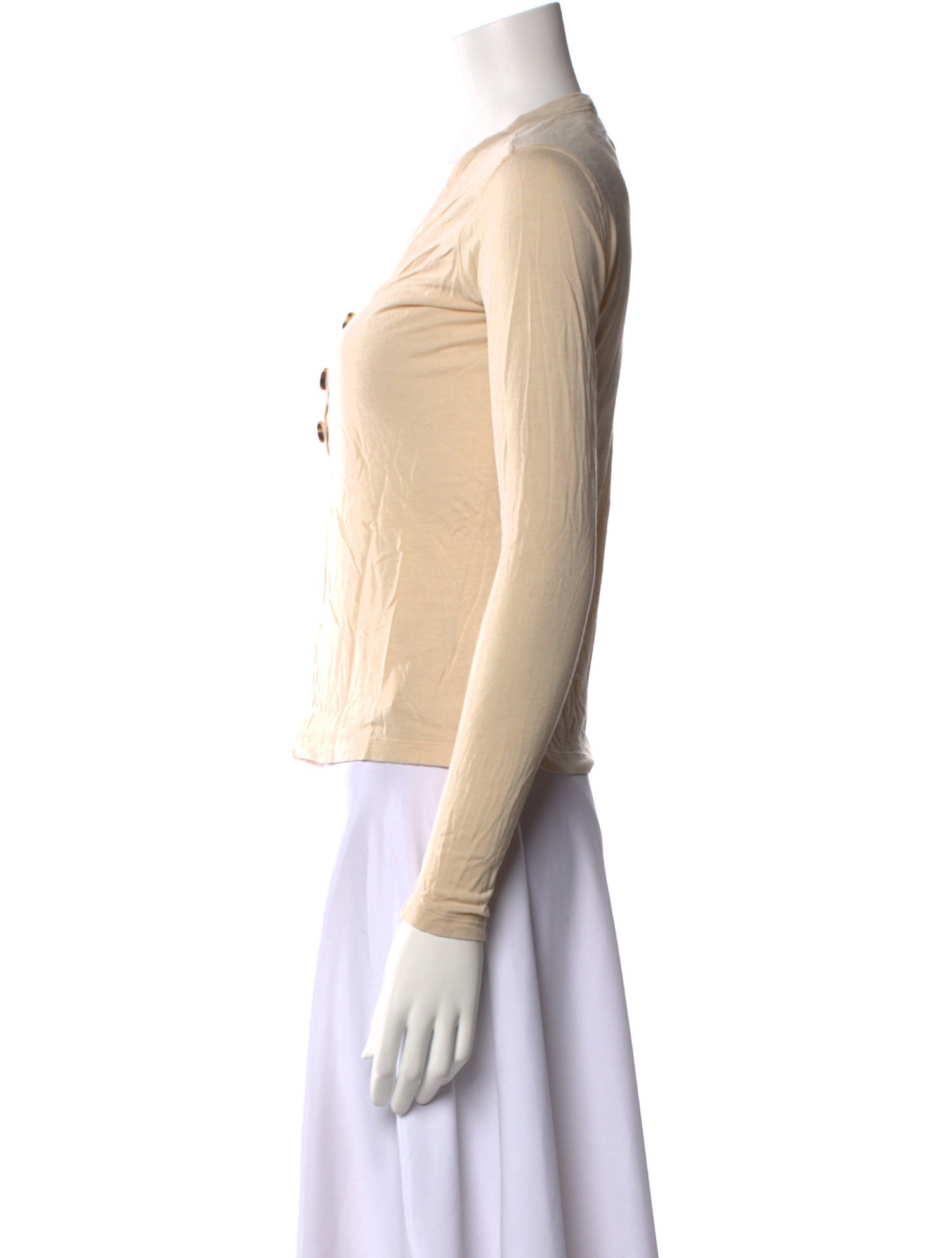 La Ligne V-Neck Long Sleeve Crop Top