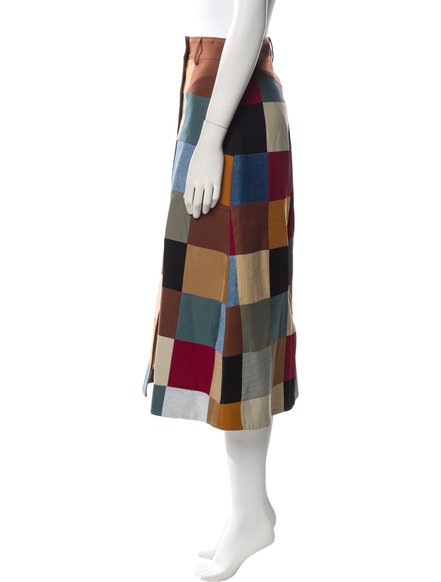 La Ligne Striped Midi Length Skirt