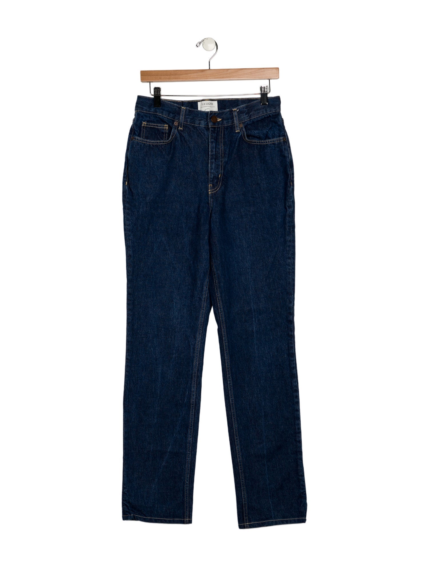 La Ligne High-Rise Straight Leg Jeans