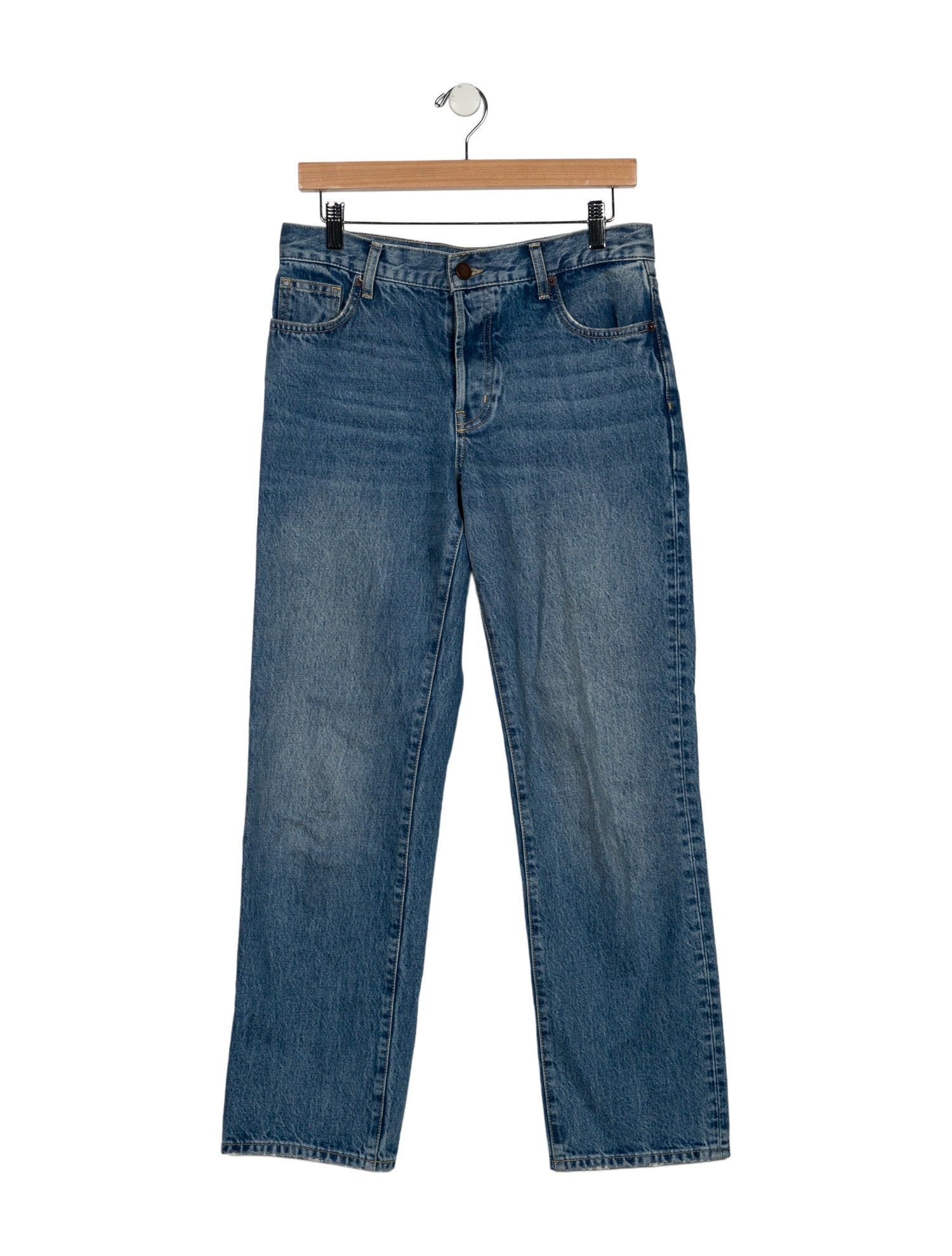La Ligne Mid-Rise Straight Leg Jeans